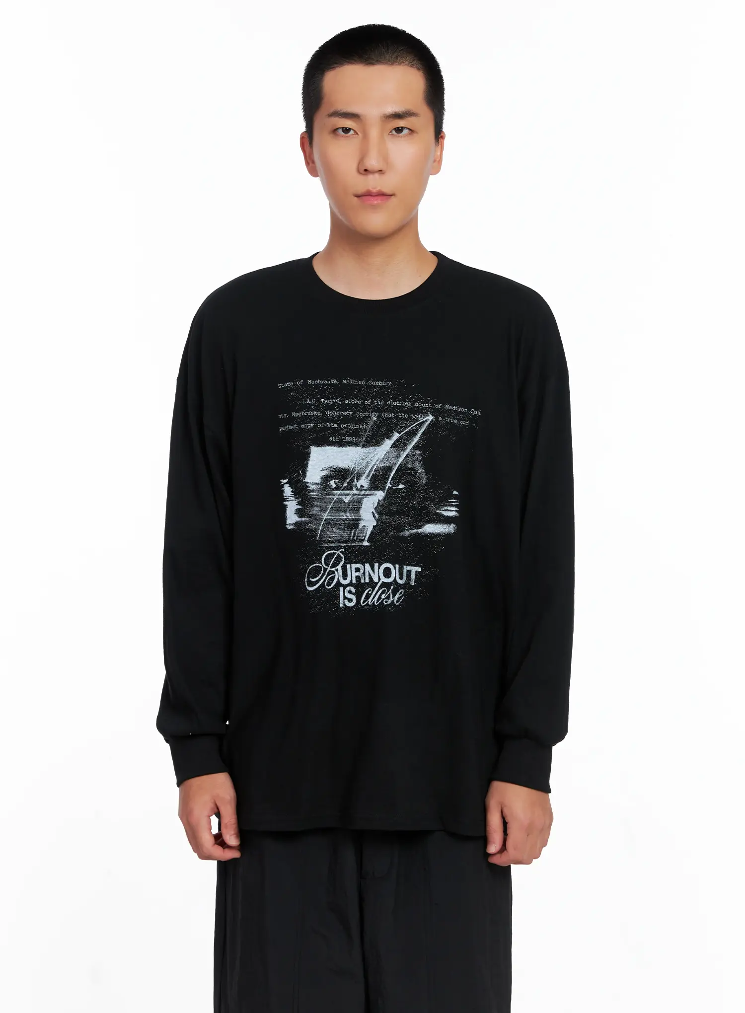 Men's Graphic Long Sleeve Tee IS509 - Image 12