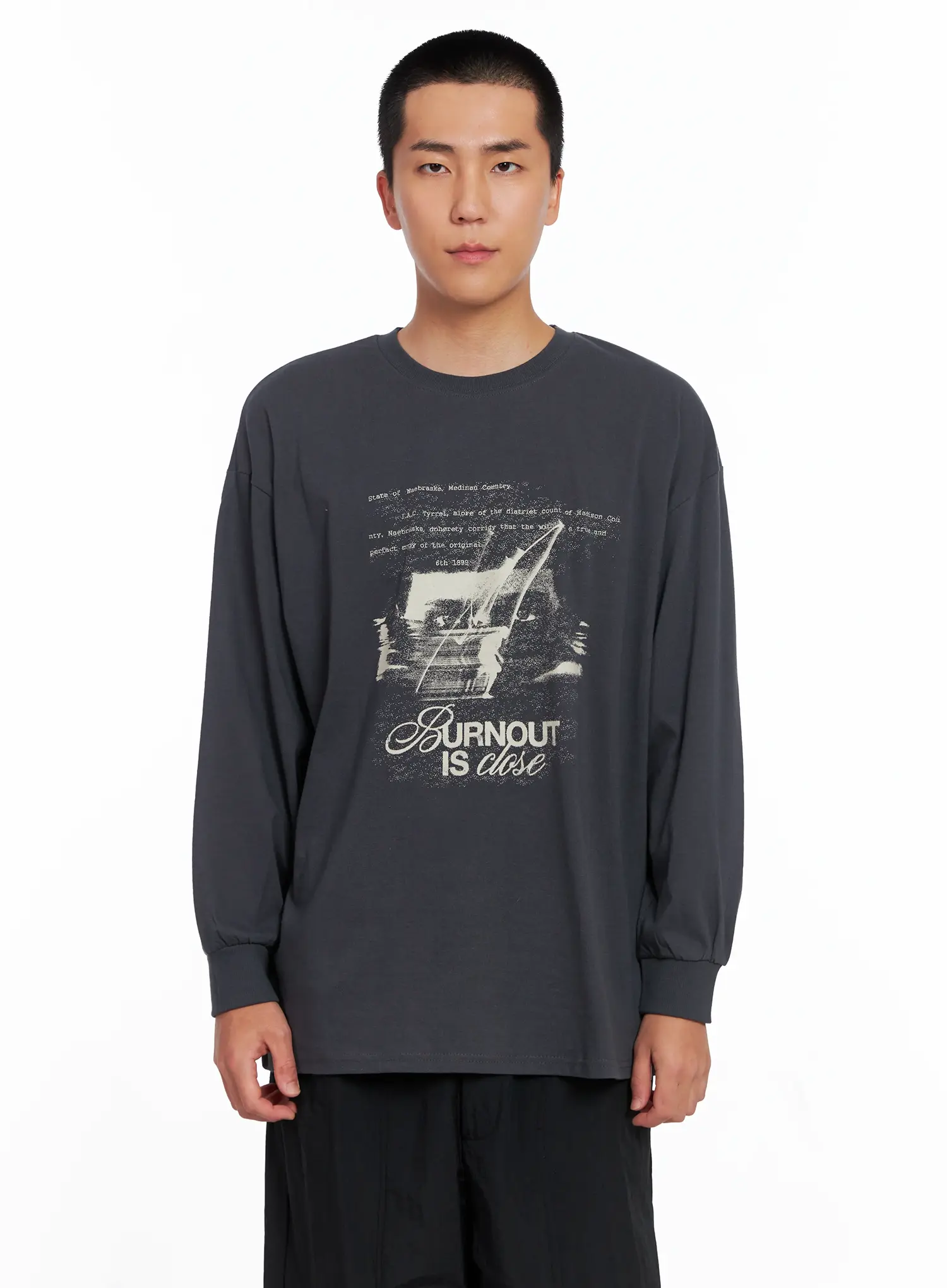 Men's Graphic Long Sleeve Tee IS509 - Image 13