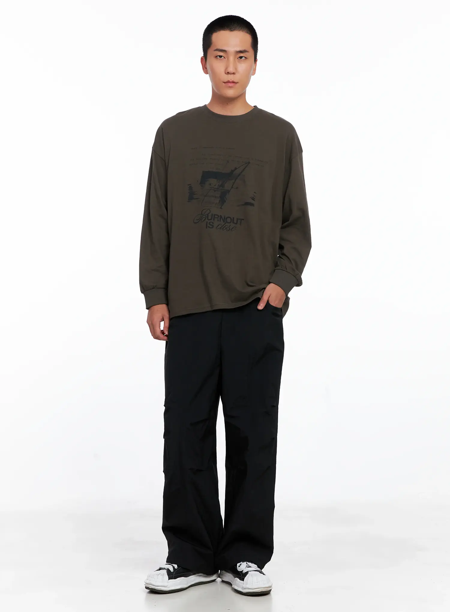 Men's Graphic Long Sleeve Tee IS509 - Image 2