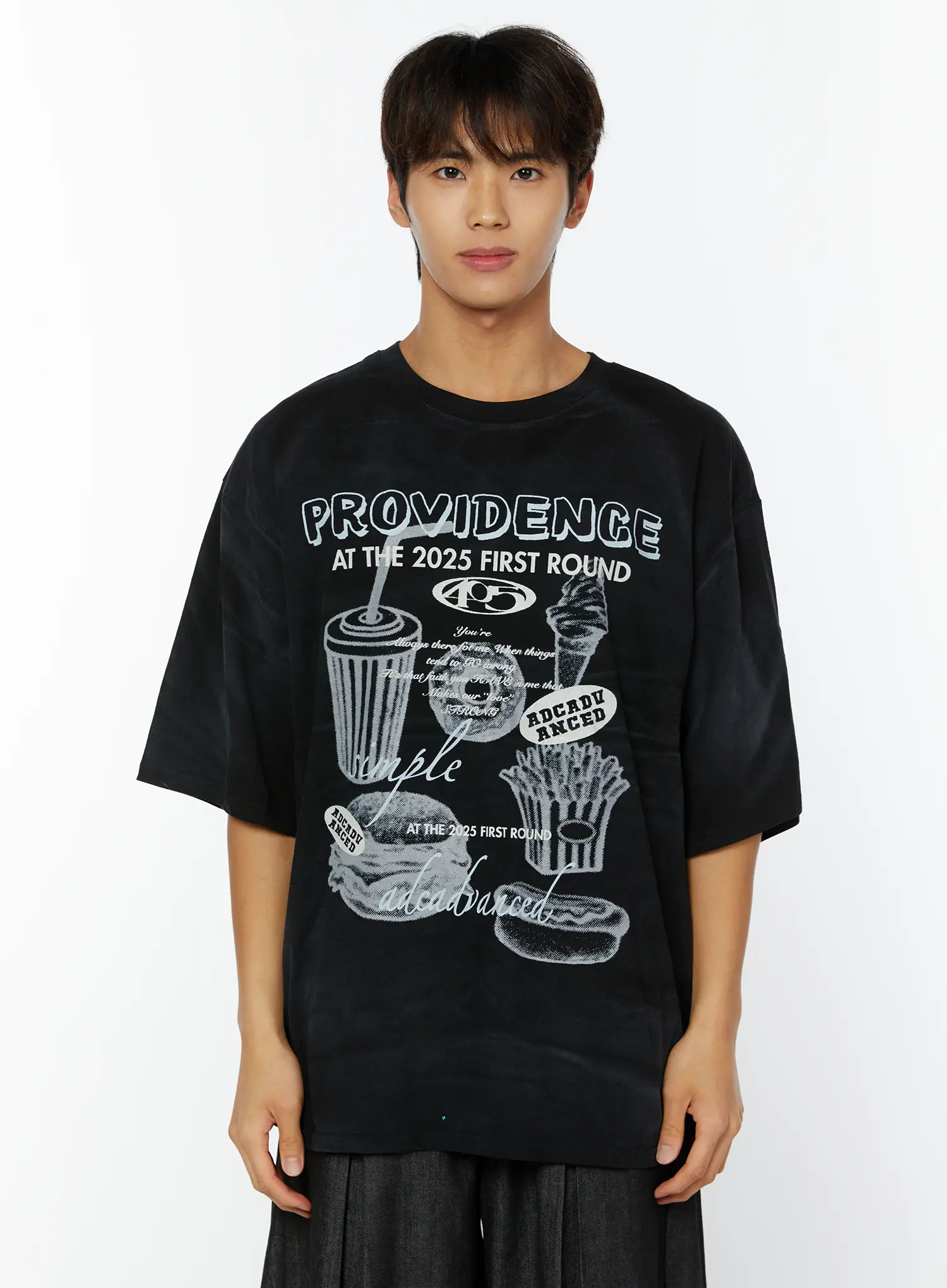 Men's Graphic Oversized Tee IY514 - Image 10