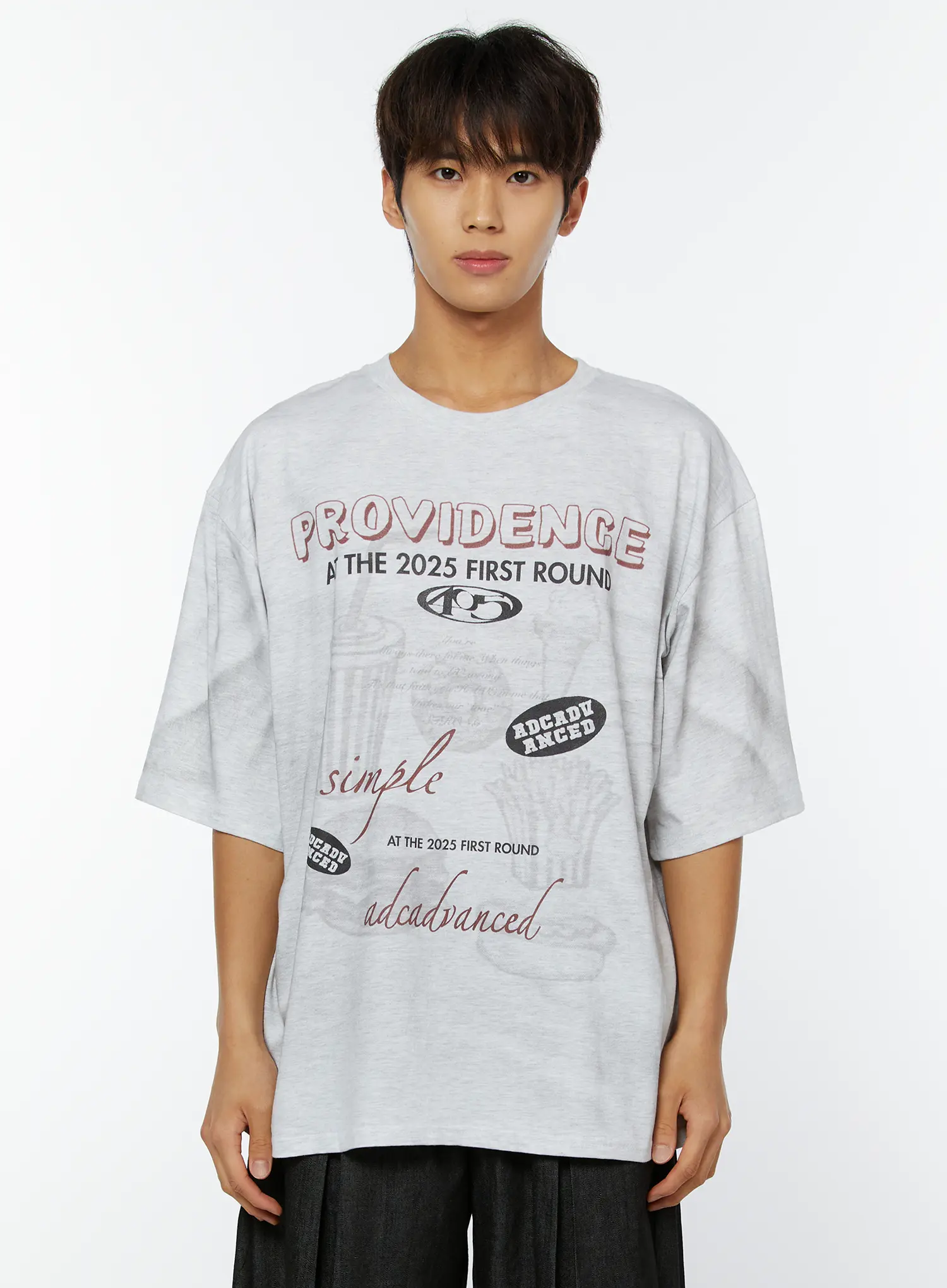 Men's Graphic Oversized Tee IY514 - Image 7