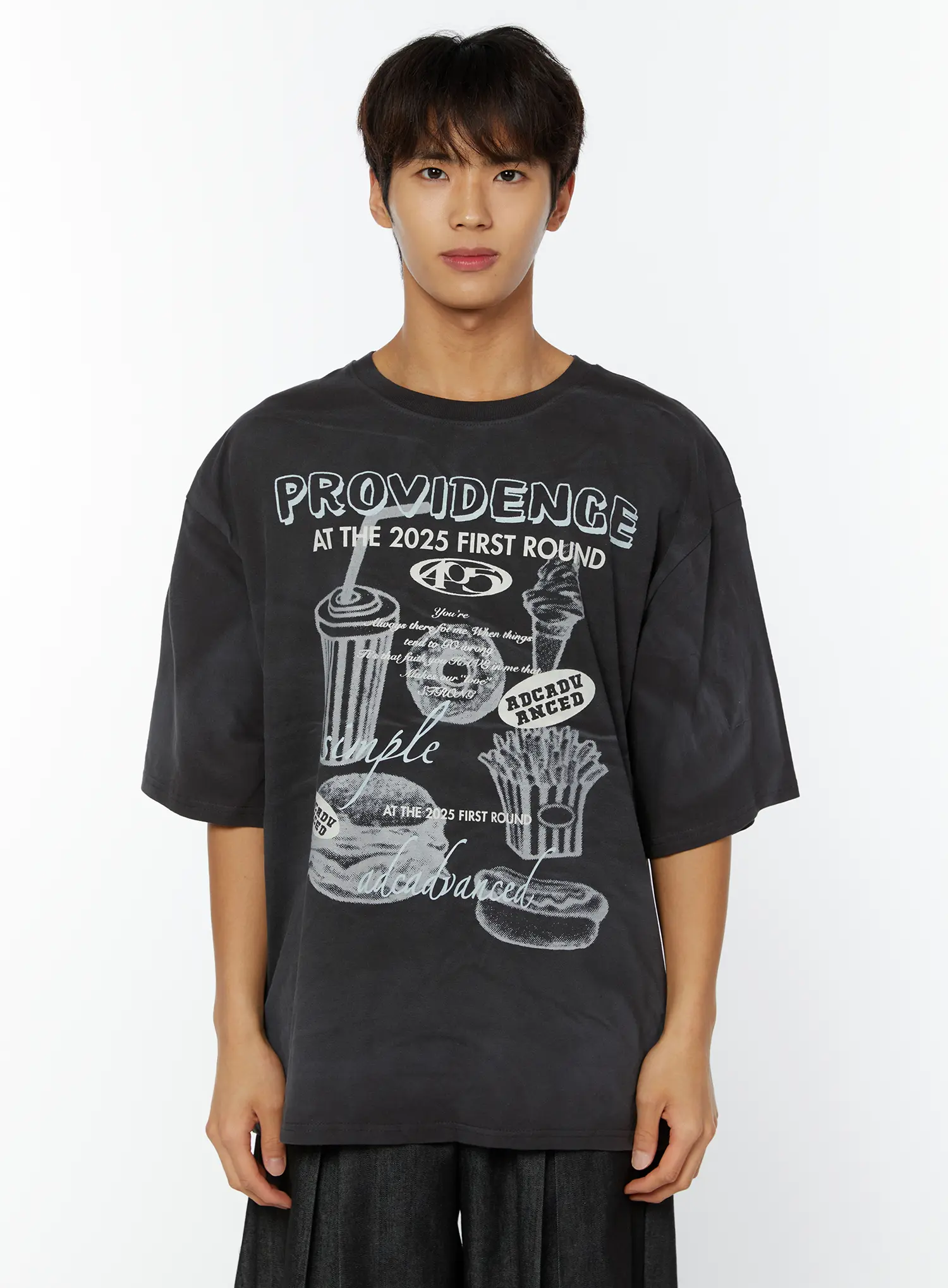 Men's Graphic Oversized Tee IY514 - Image 8