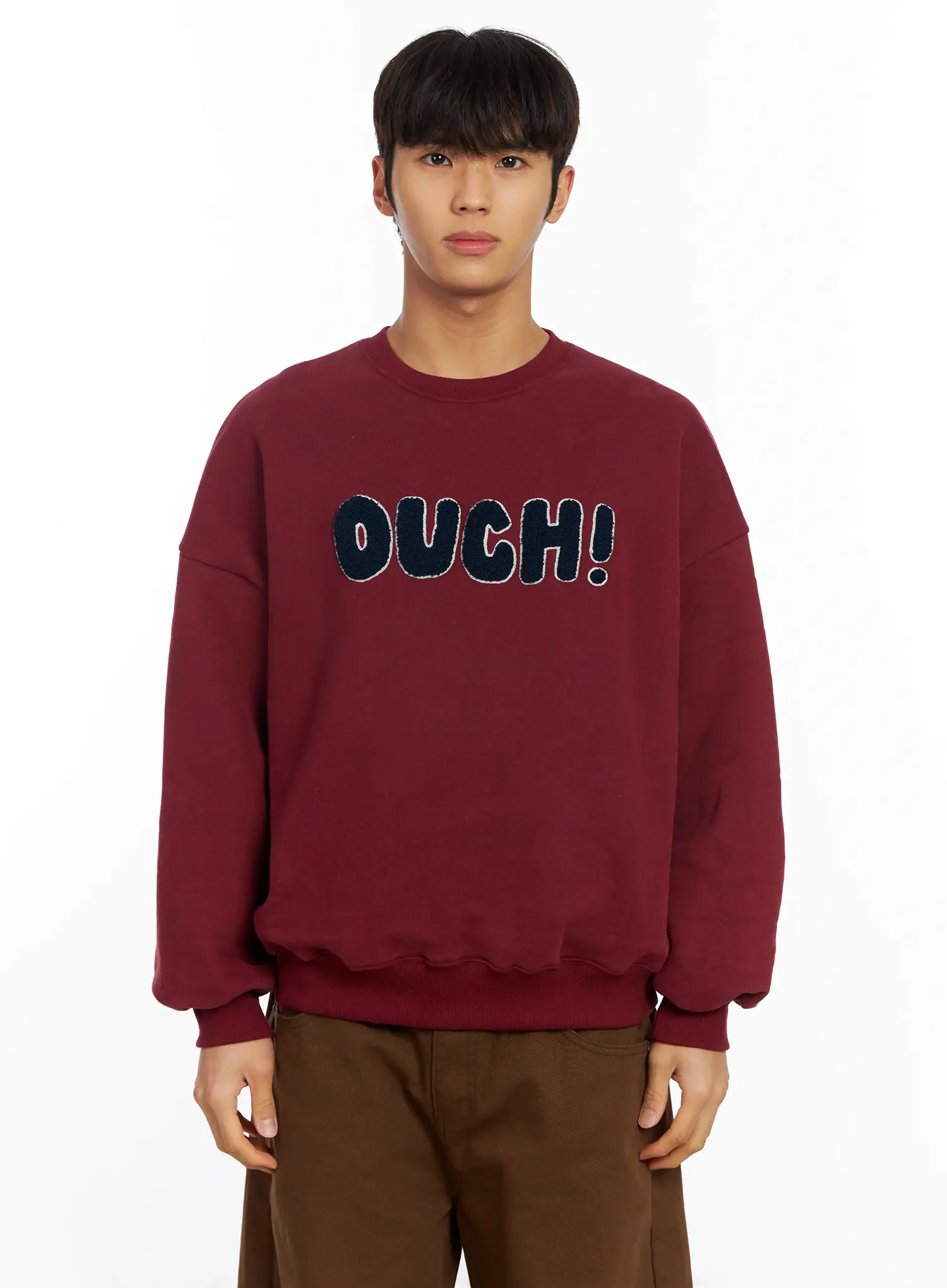 Men's Graphic Patch Sweatshirt IF504 - Image 12
