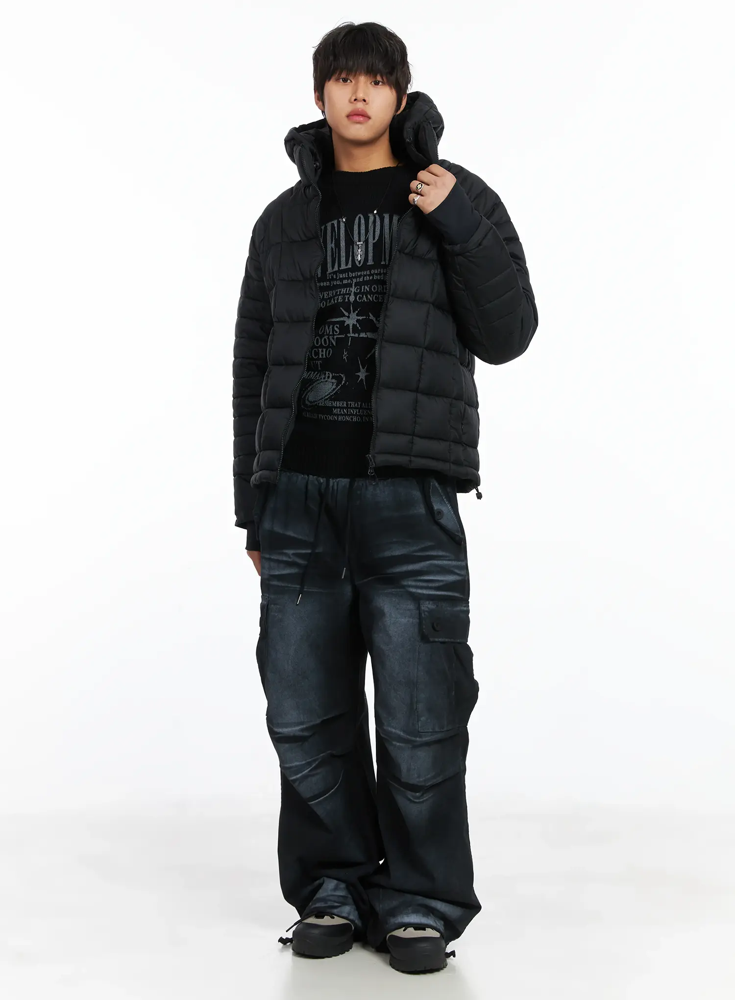 Men's Graphic Print Knit Pullover IJ512 - Image 8