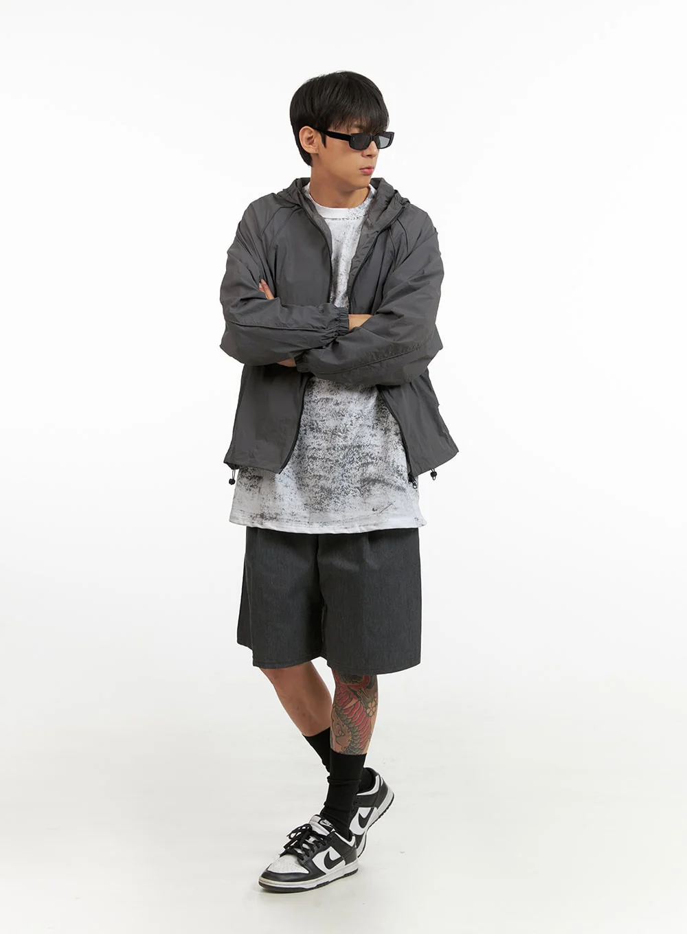 Men's Graphic Round Neck Oversized Top IU418 - Image 8