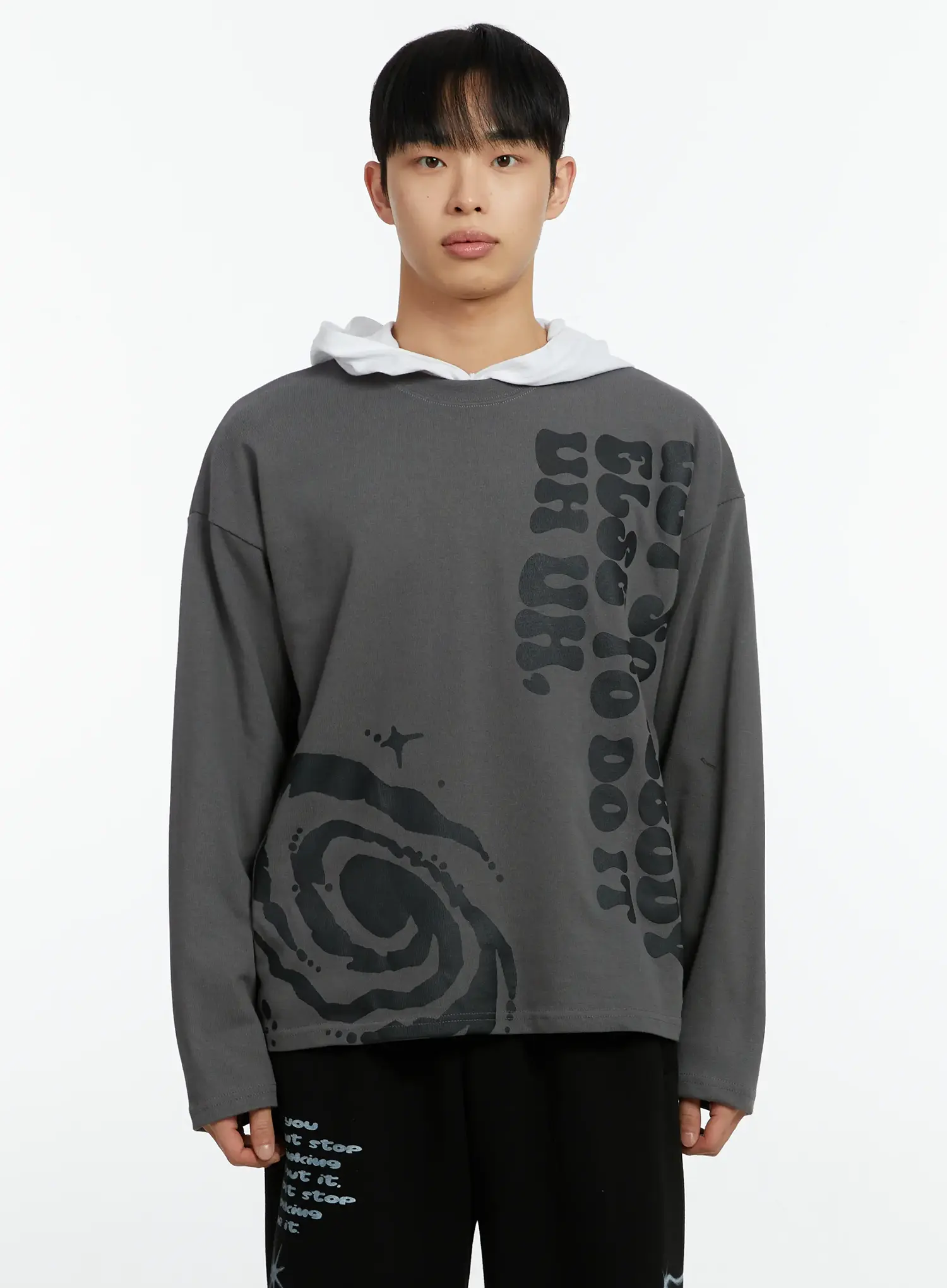 Men's Graphic Slogan Long Sleeve Tee IF511 - Image 10
