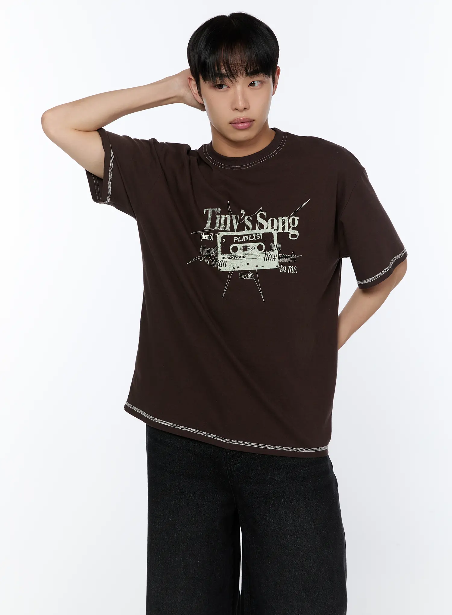 Men's Graphic Stitch T-Shirt IA520