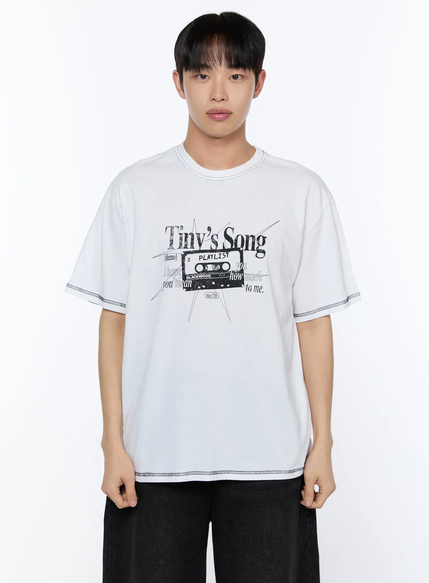 Men's Graphic Stitch T-Shirt IA520 - Image 11