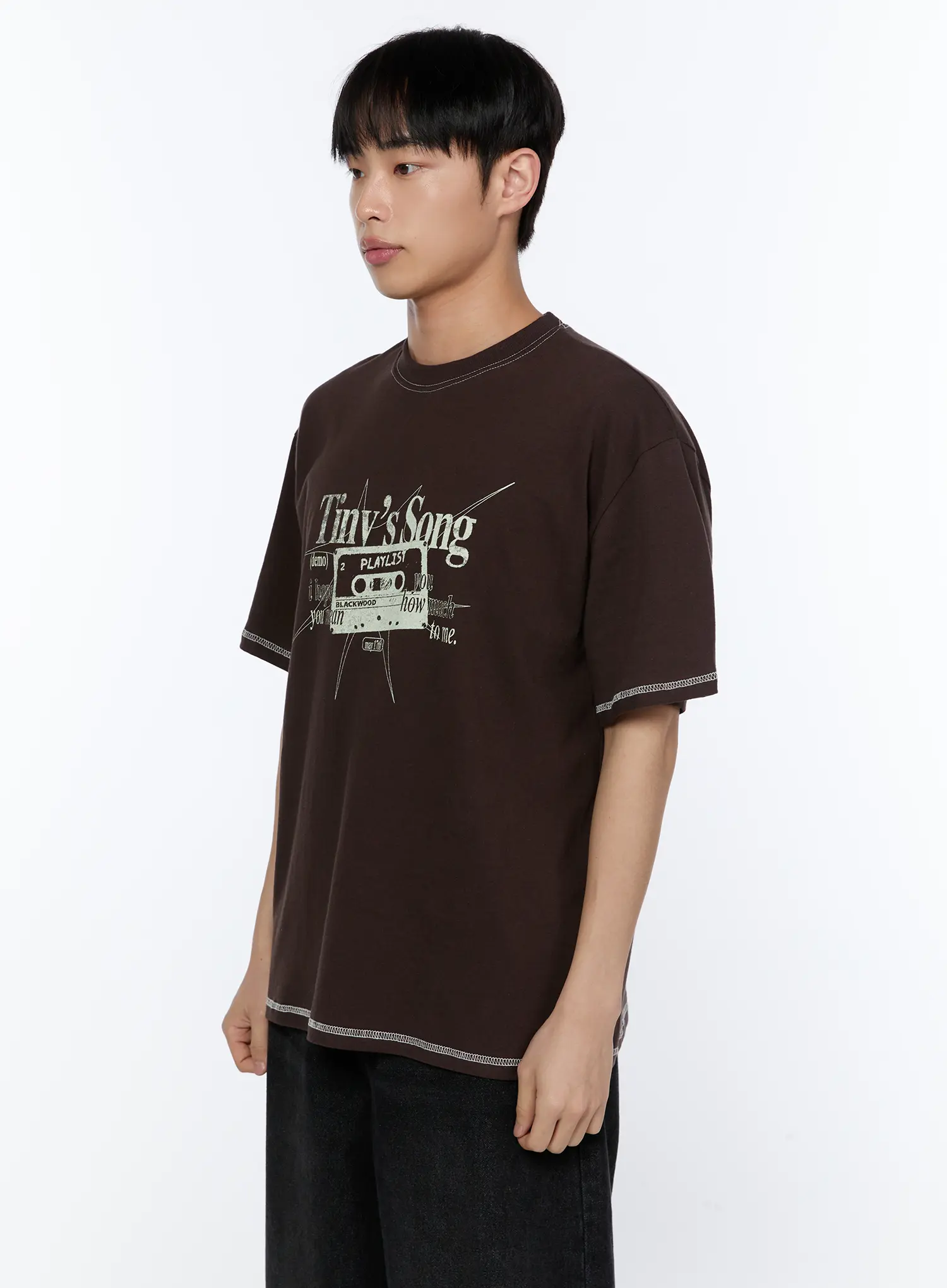 Men's Graphic Stitch T-Shirt IA520 - Image 5