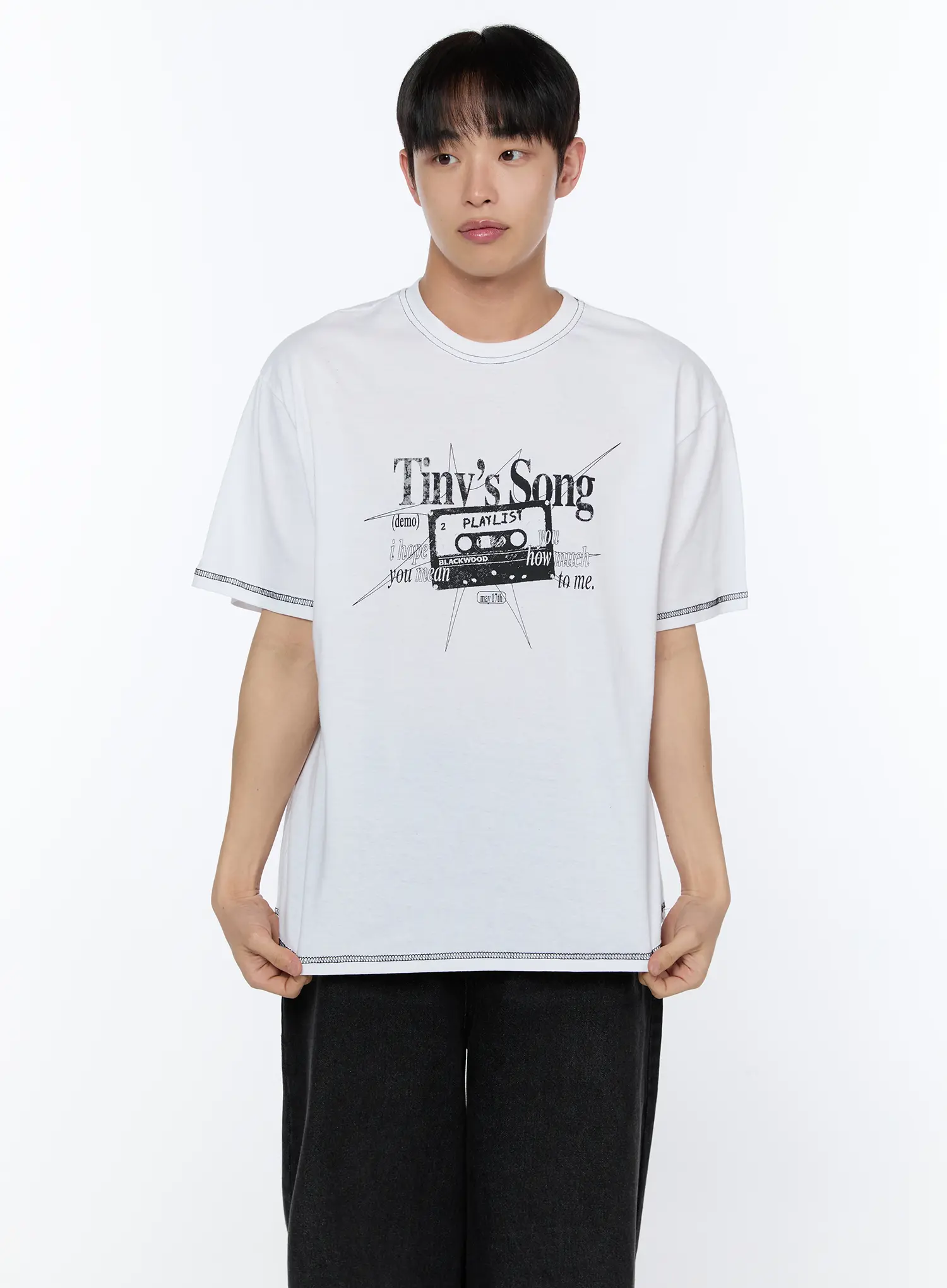 Men's Graphic Stitch T-Shirt IA520 - Image 8