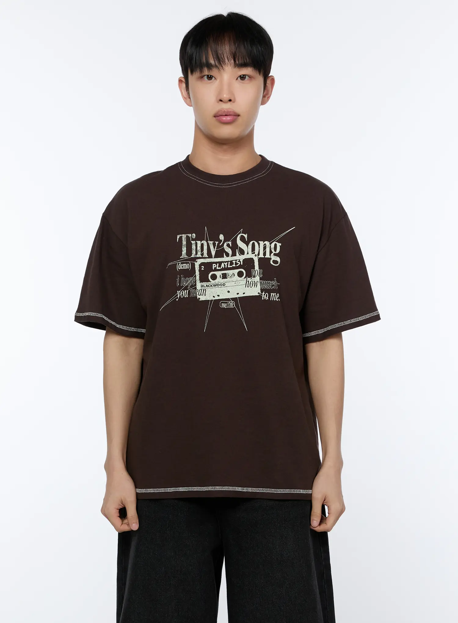 Men's Graphic Stitch T-Shirt IA520 - Image 9