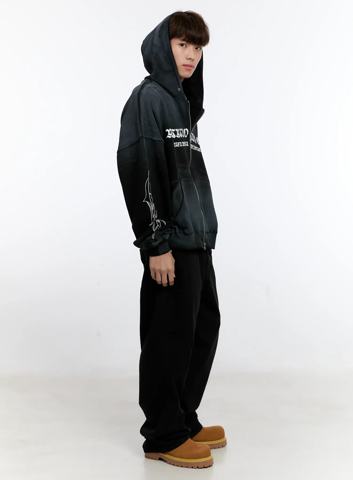 Men's Graphic Zip-Up Hoodie IS530 - Image 10