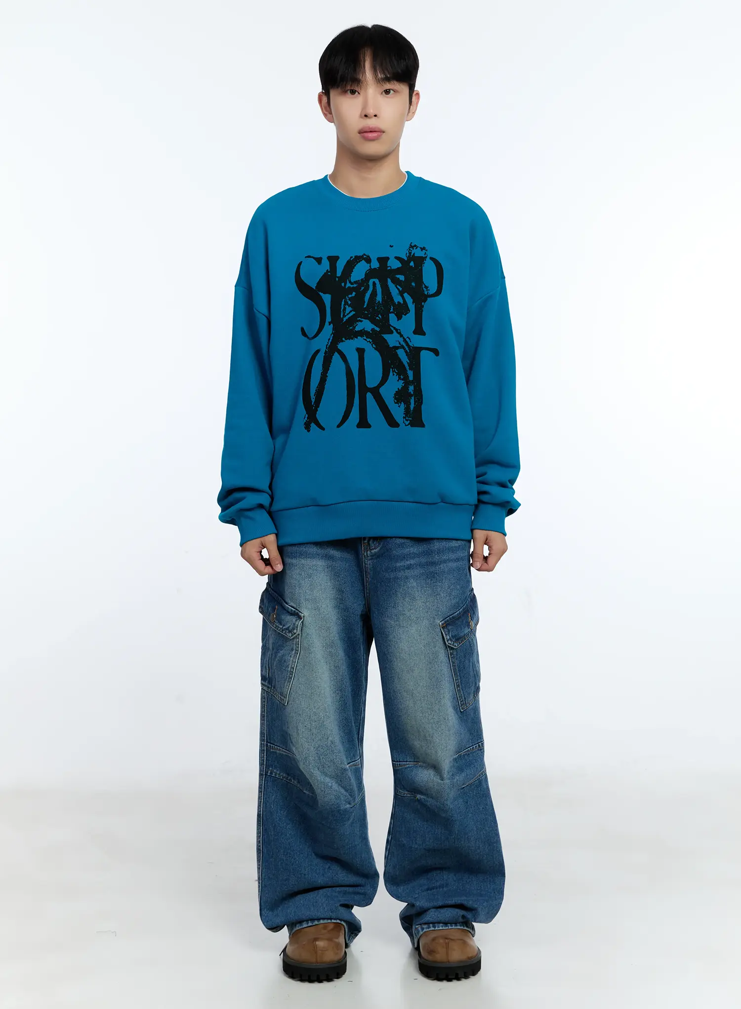 Men's Grunge Graphic Sweatshirt IG515 - Image 4
