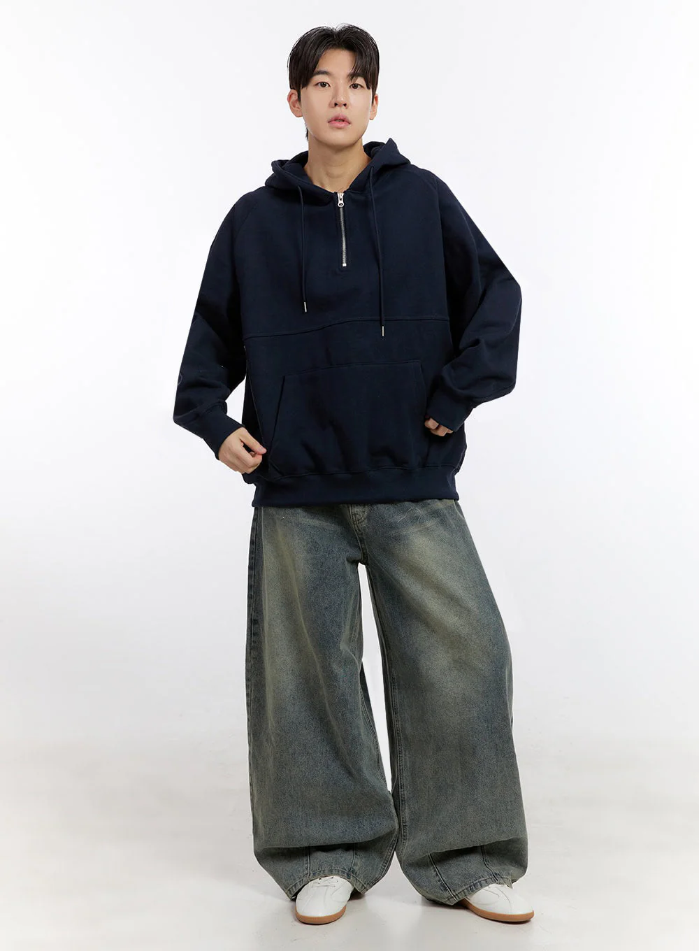Men's Half-Zip Hoodie IM525 - Image 2