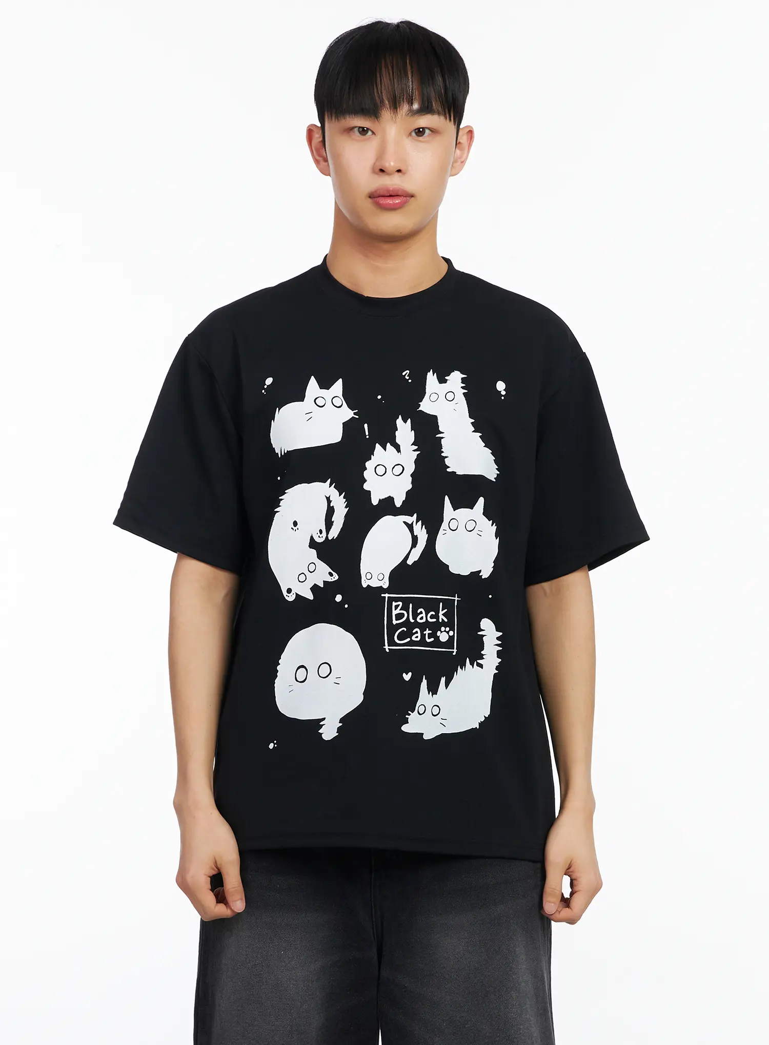 Men's Kitty Graphic T-Shirt IA501 - Image 10