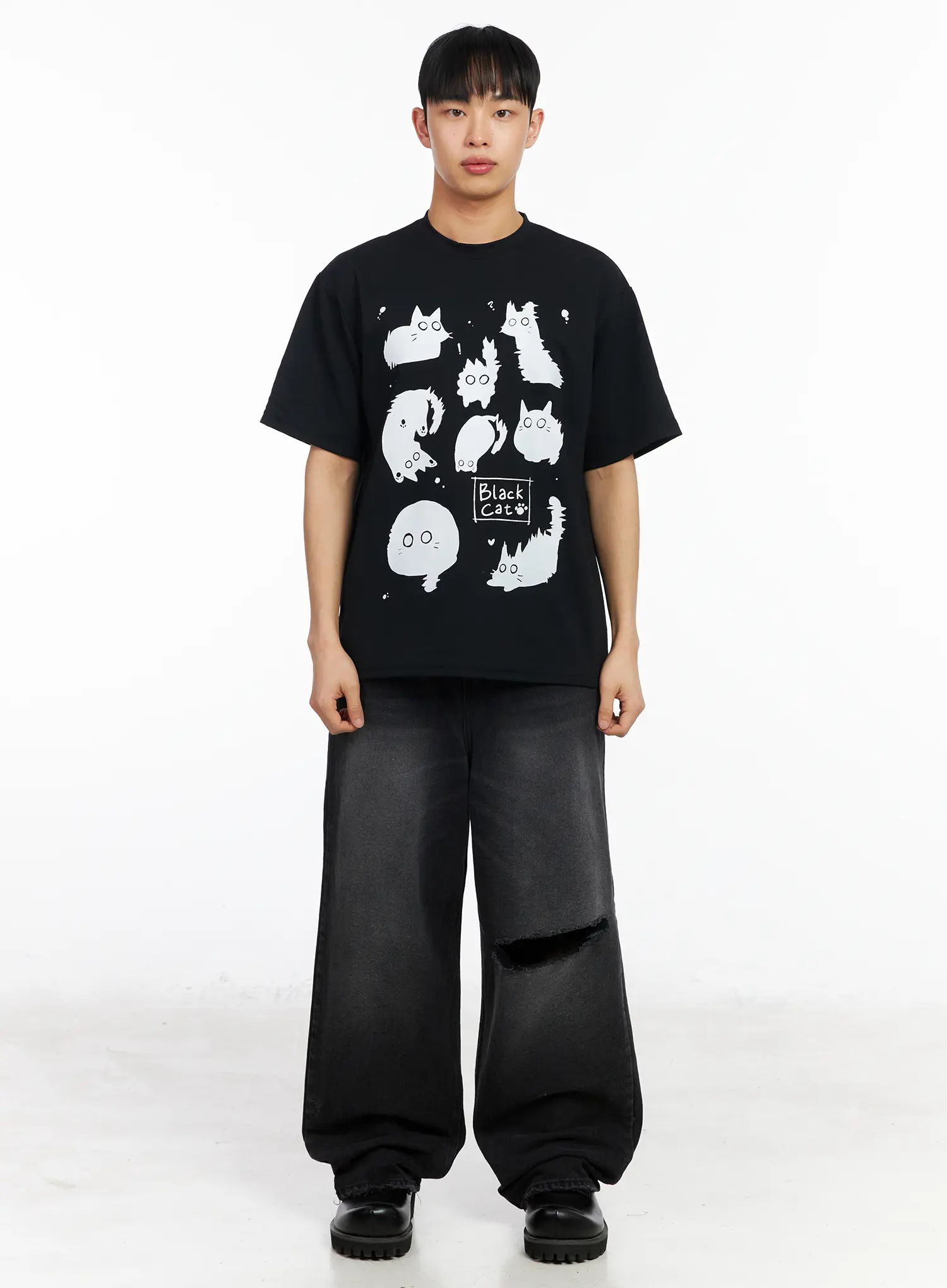 Men's Kitty Graphic T-Shirt IA501 - Image 3