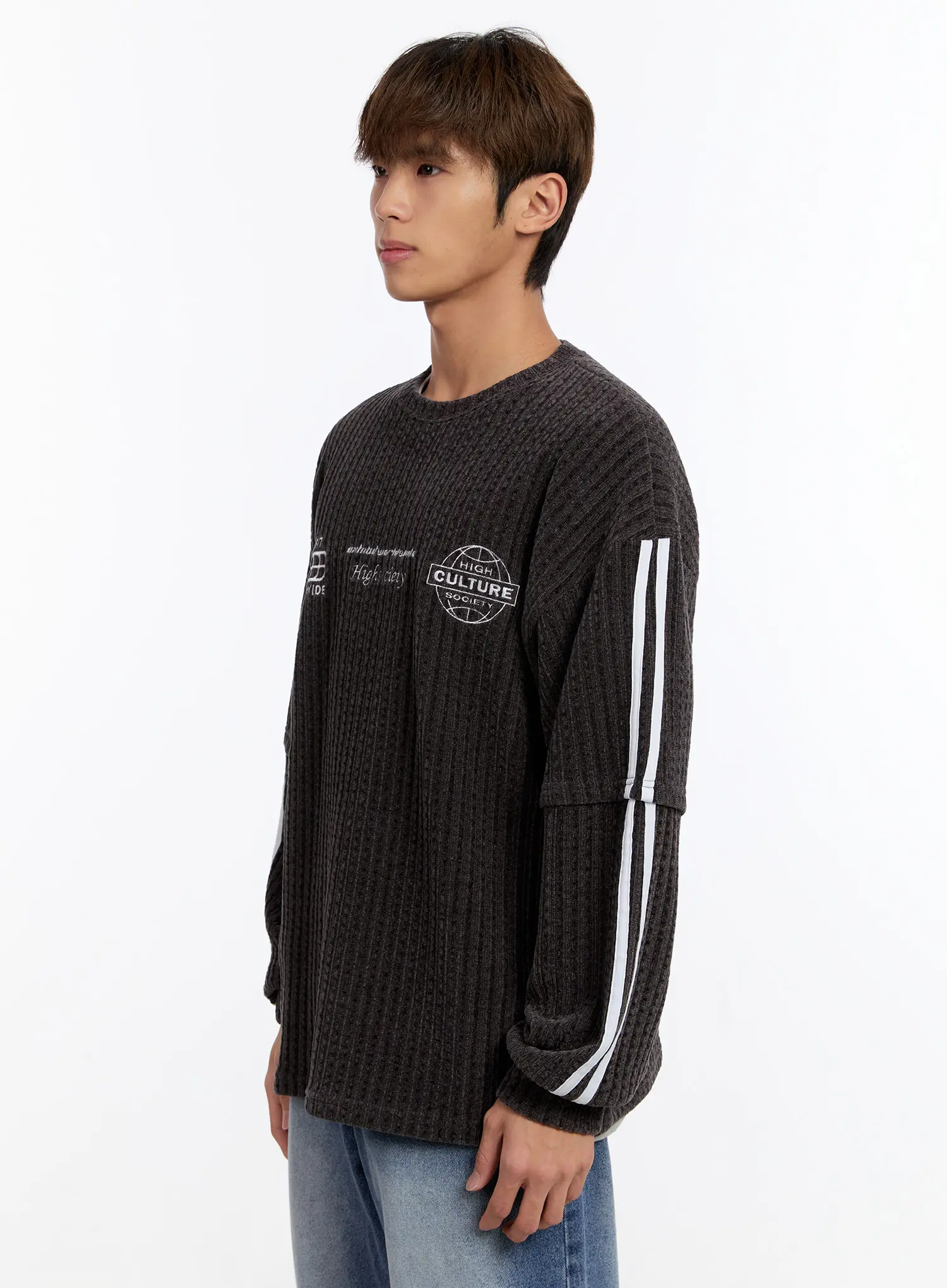 Men's Layered Long Sleeve Tee IN524 - Image 4