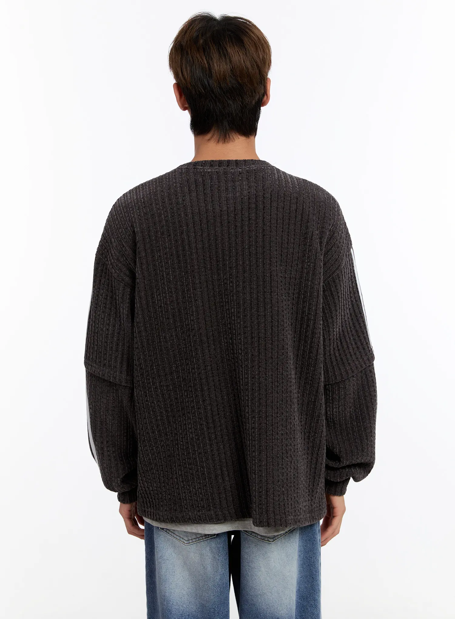 Men's Layered Long Sleeve Tee IN524 - Image 5
