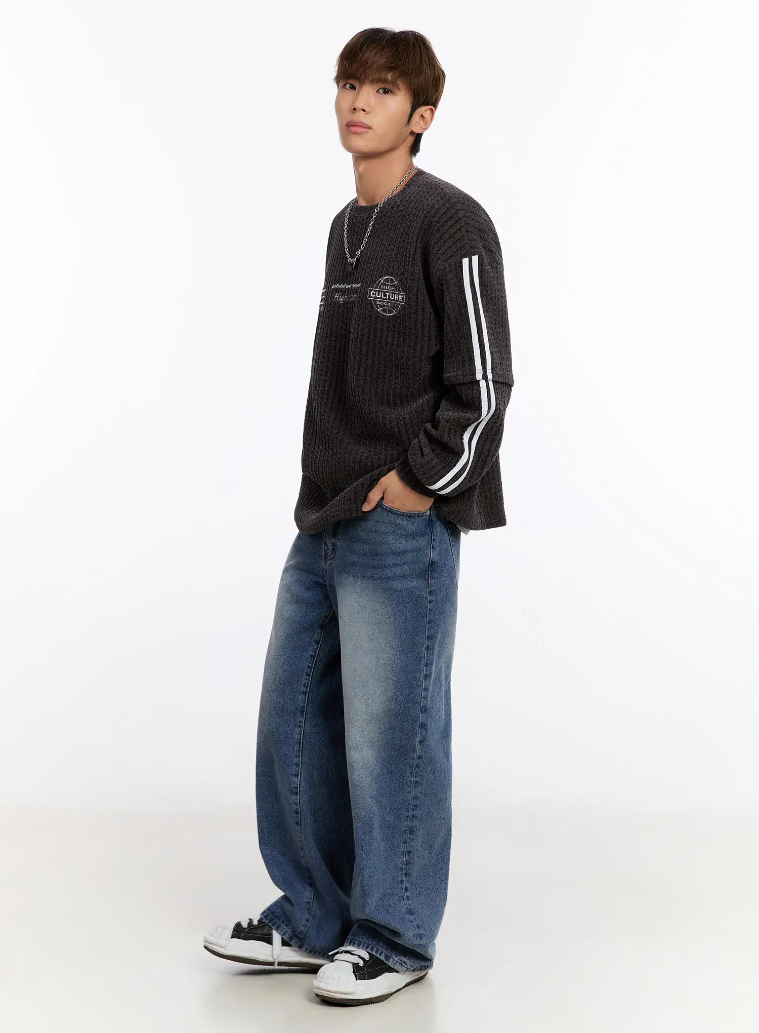 Men's Layered Long Sleeve Tee IN524 - Image 6