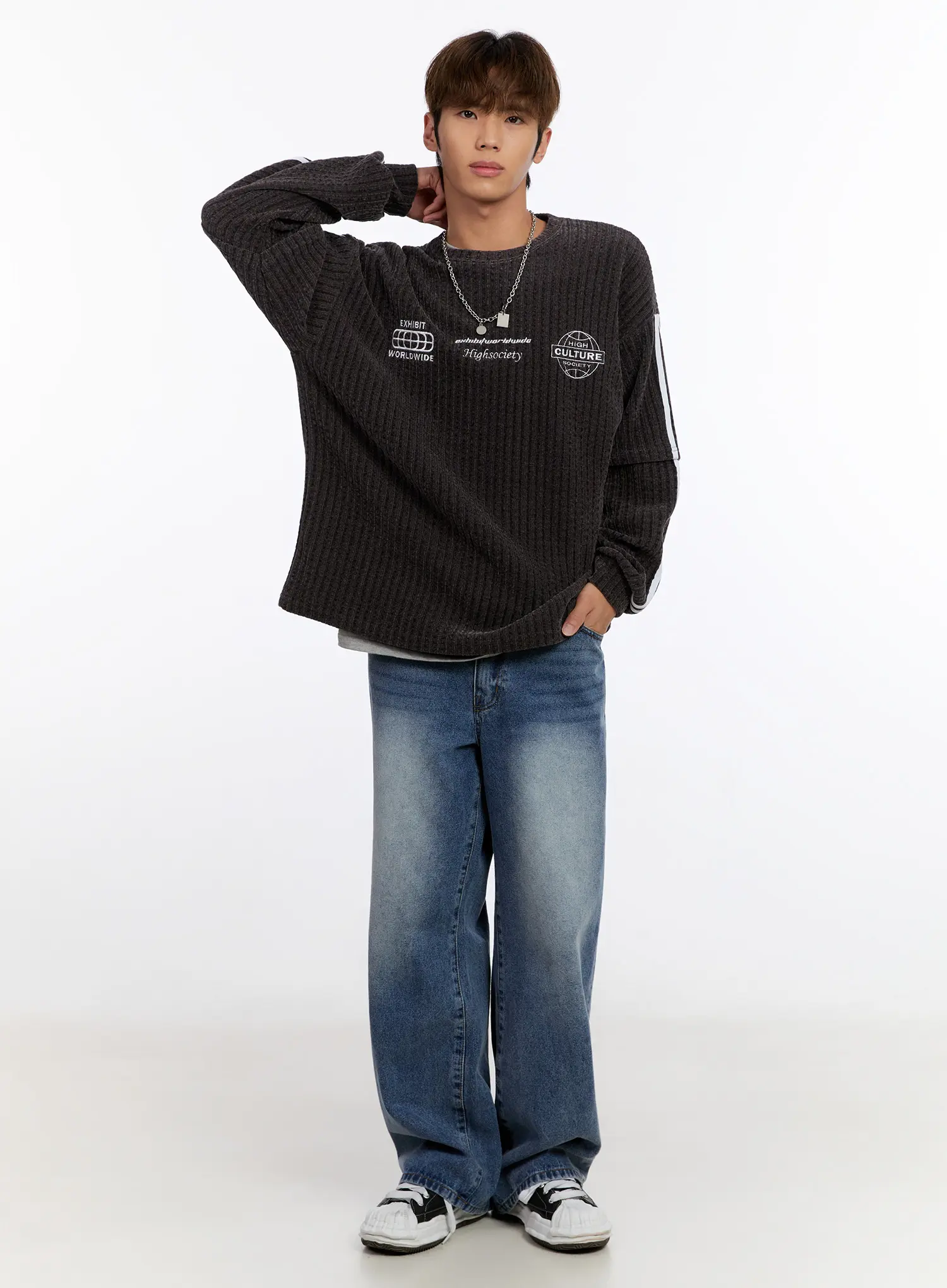 Men's Layered Long Sleeve Tee IN524 - Image 7