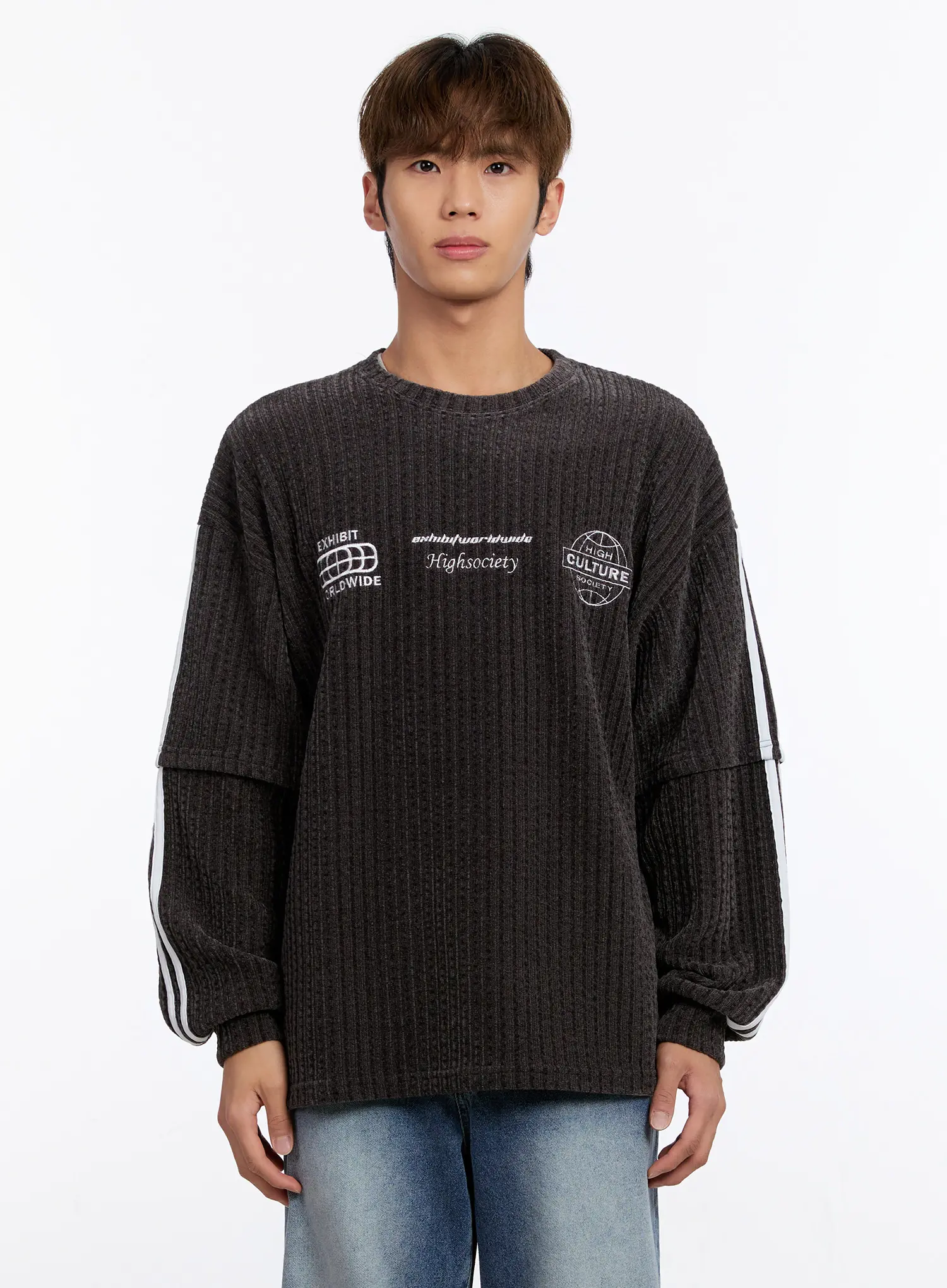 Men's Layered Long Sleeve Tee IN524 - Image 8