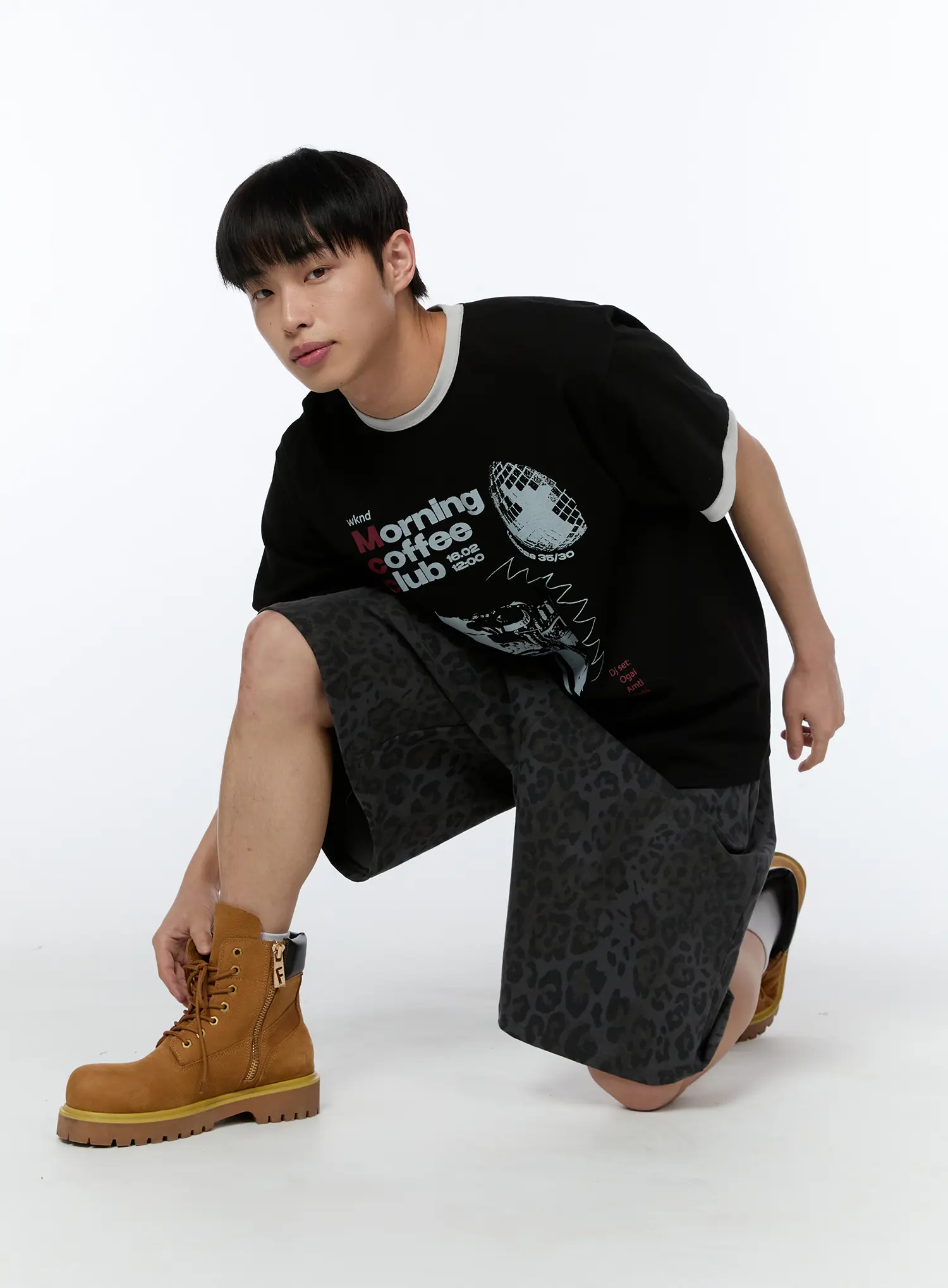 Men's Leopard Print Bermuda Shorts IA517 - Image 11