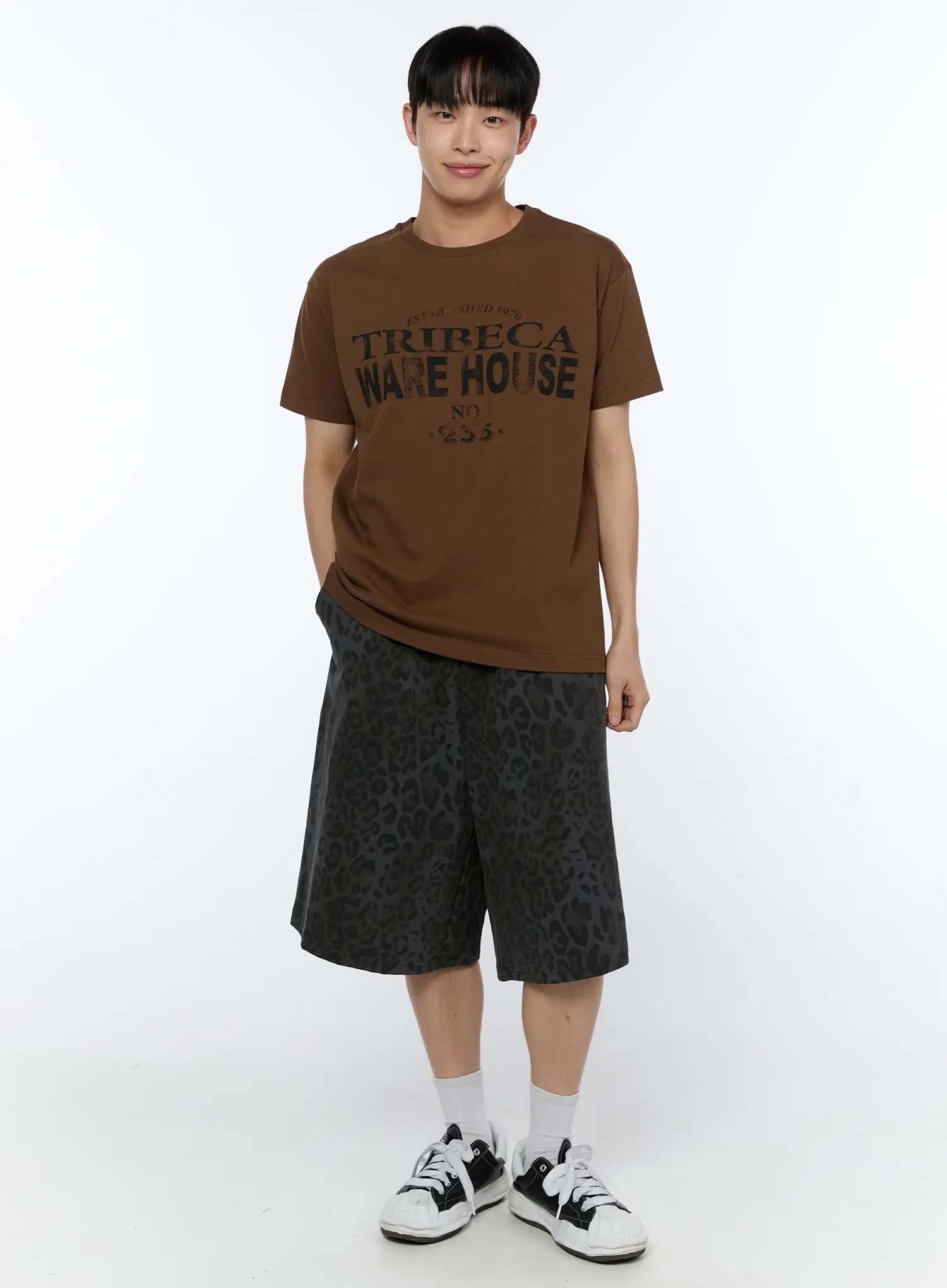 Men's Leopard Print Bermuda Shorts IA517 - Image 8
