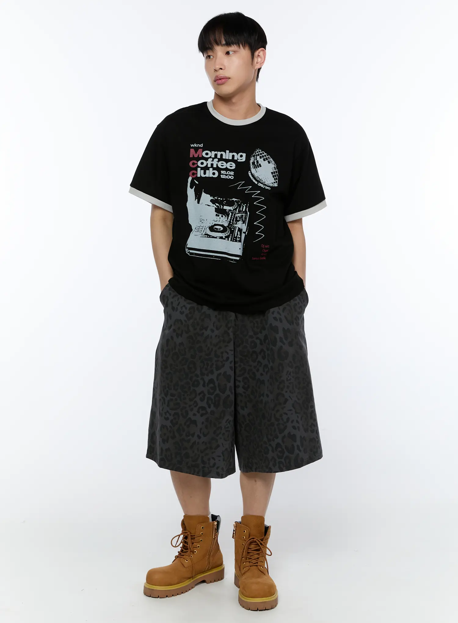 Men's Leopard Print Bermuda Shorts IA517 - Image 9