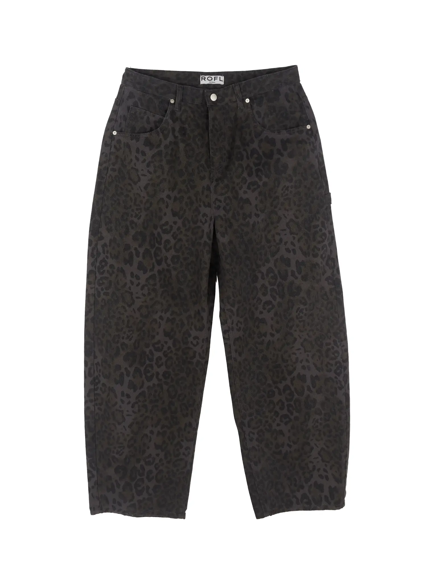 Men's Leopard Print Carpenter Pants IJ527 - Image 11