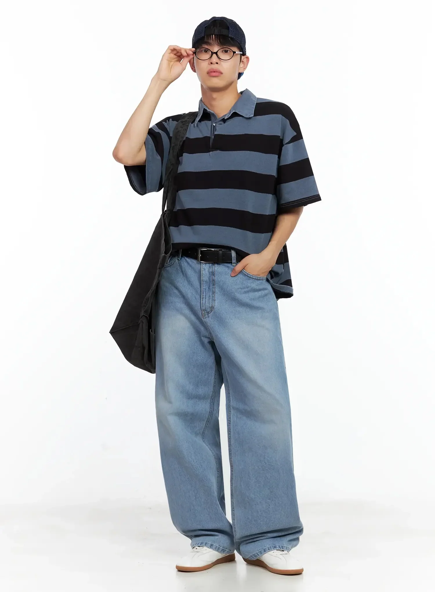 Men's Light-Wash Relaxed Jeans IL516 - Image 14