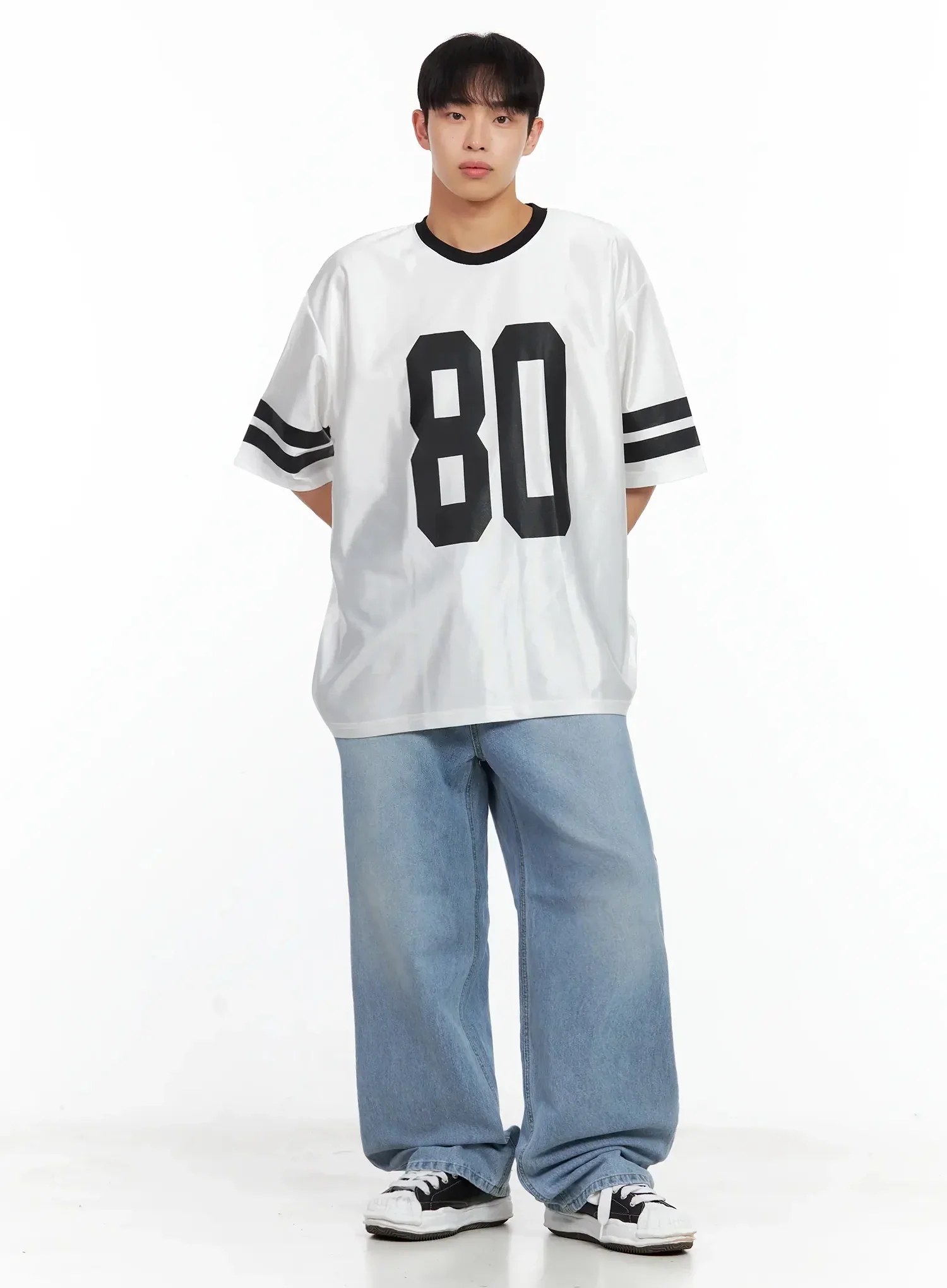 Men's Light-Wash Relaxed Jeans IL516 - Image 9