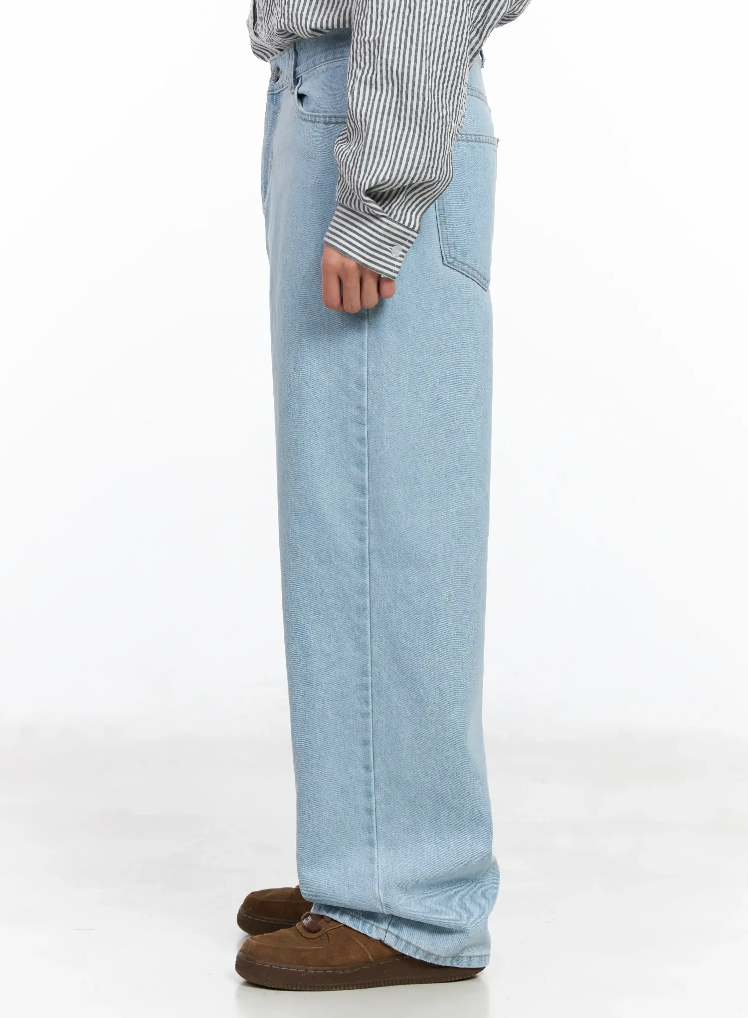 Men's Light Washed Wide Leg Jeans IM511 - Image 6