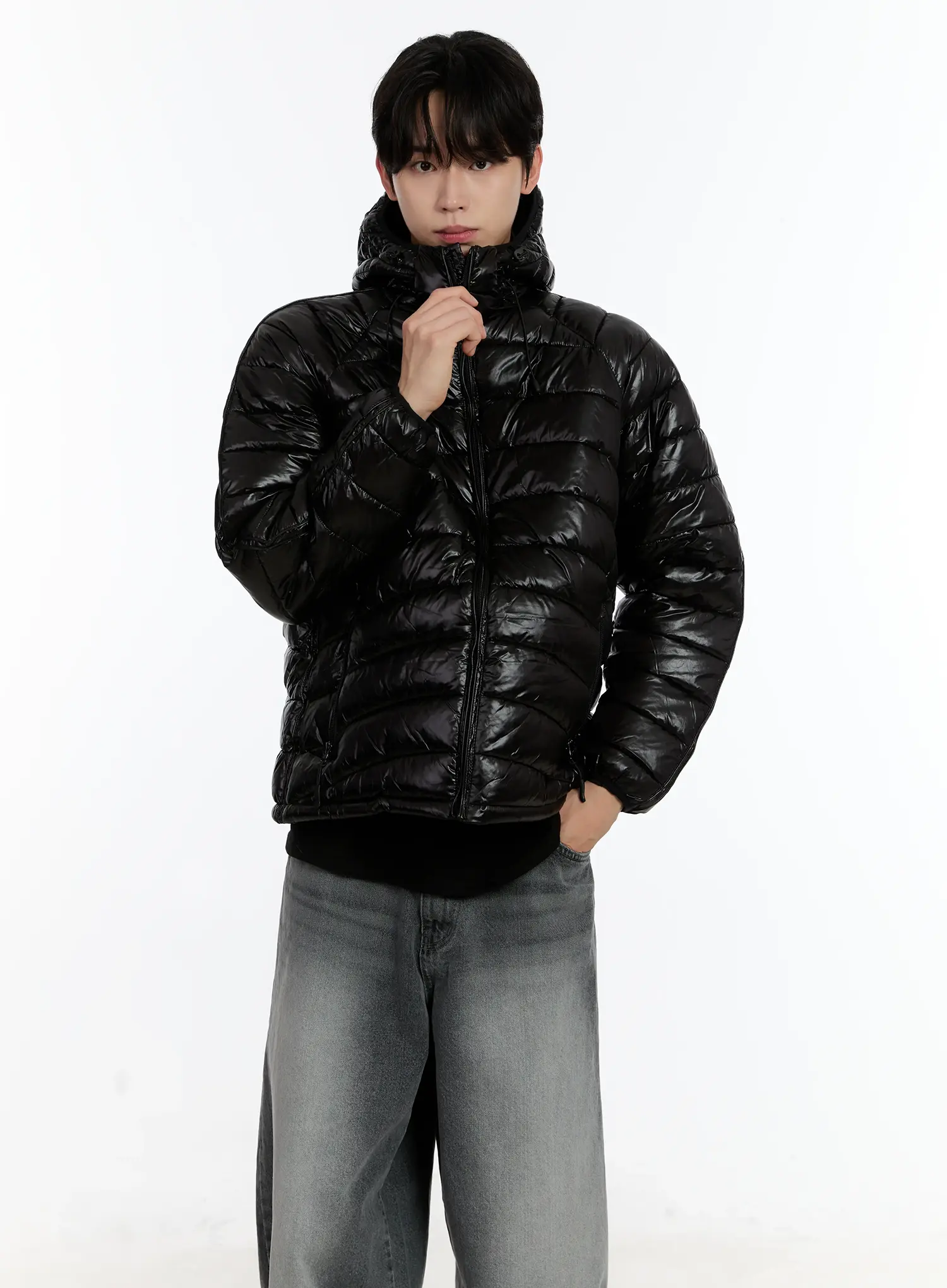 Men's Lightweight Hooded Puffer Jacket ID502 - Image 6