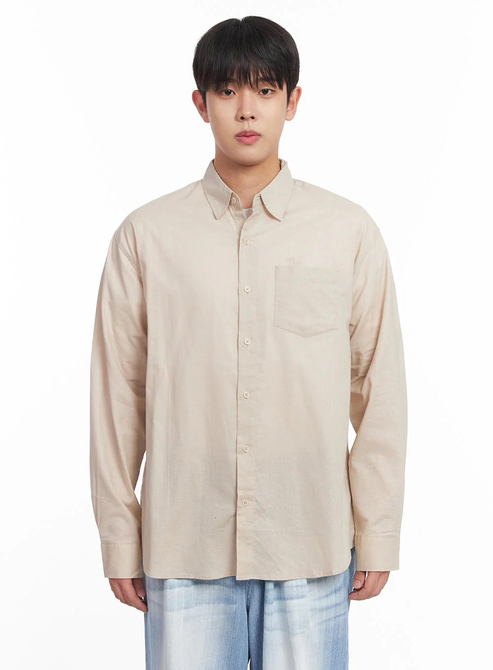 Men's Linen Collared Shirt IY522 - Image 16