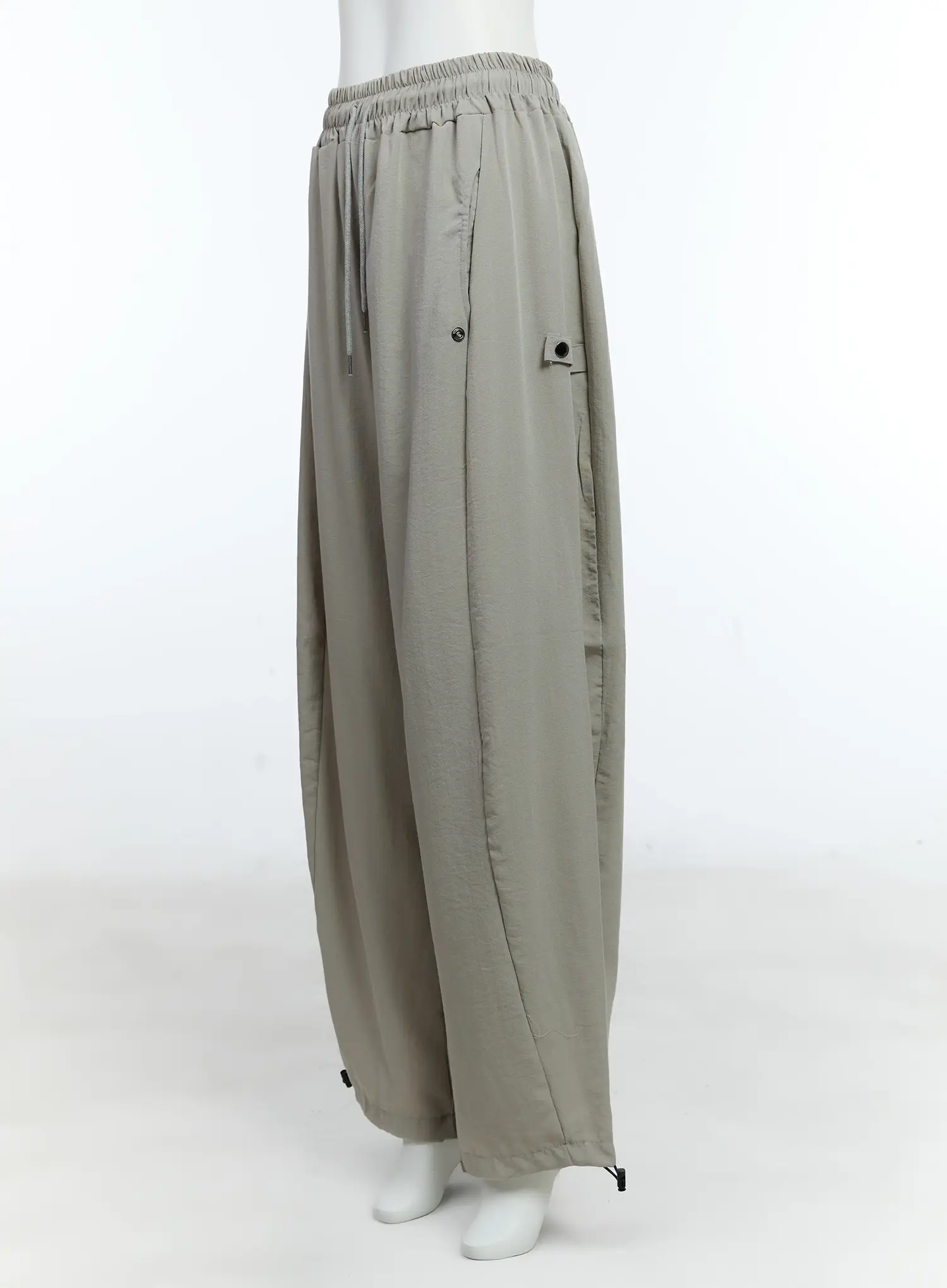 Men's Linen Wide-Leg Buttoned Pants IG512 - Image 3
