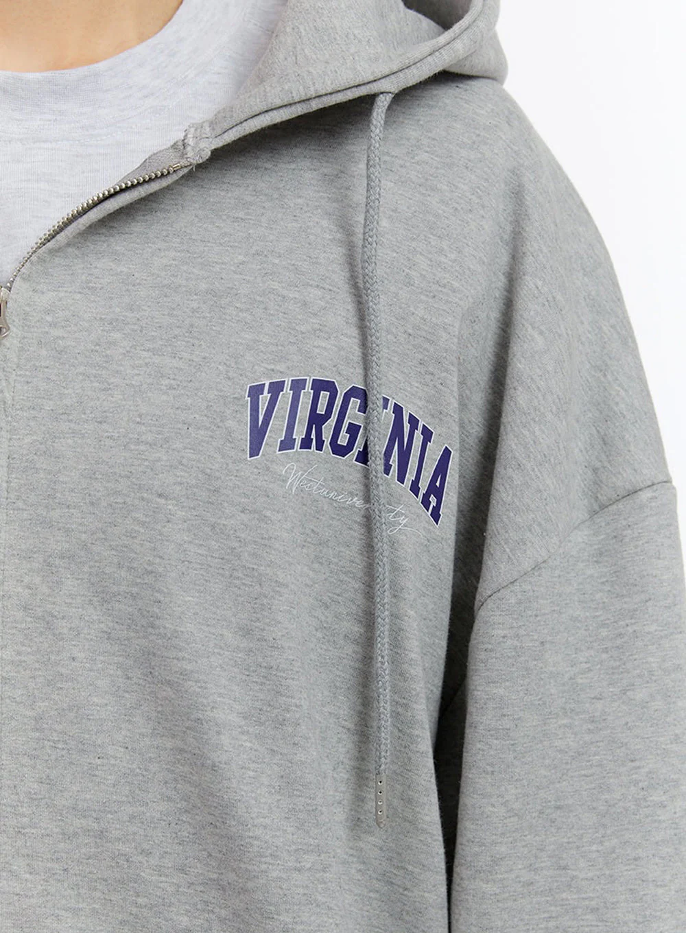 Men's Logo Zip-Up Hooded Jacket IM525 - Image 3