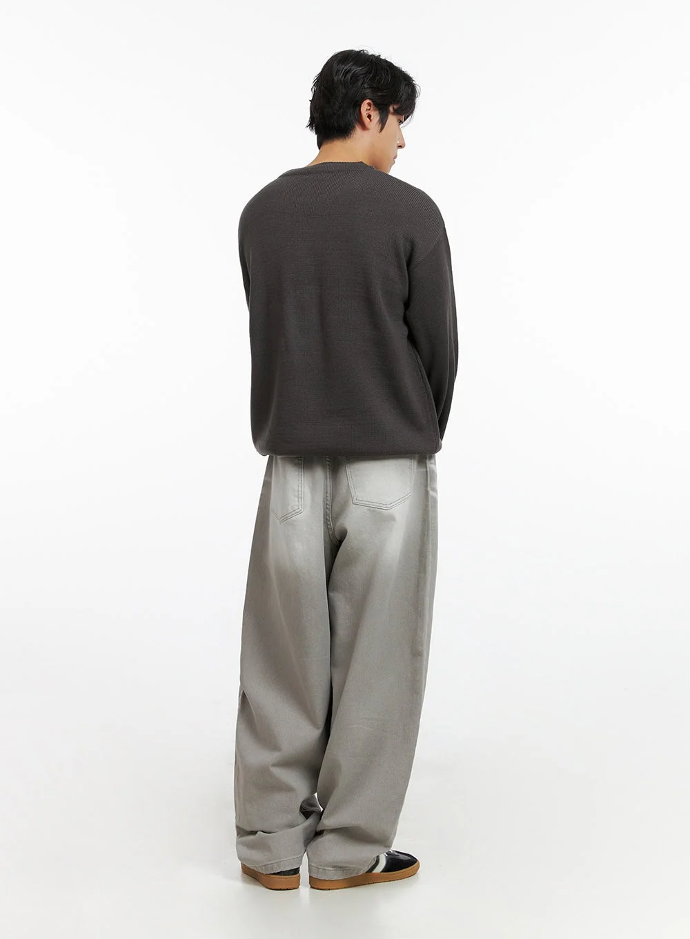 Men's Loose Fit Baggy Jeans (Gray) IG409 - Image 7