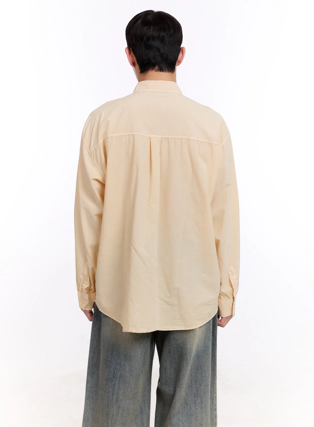 Men's Loose-Fit Long Sleeve Collared Shirt IM512 - Image 7