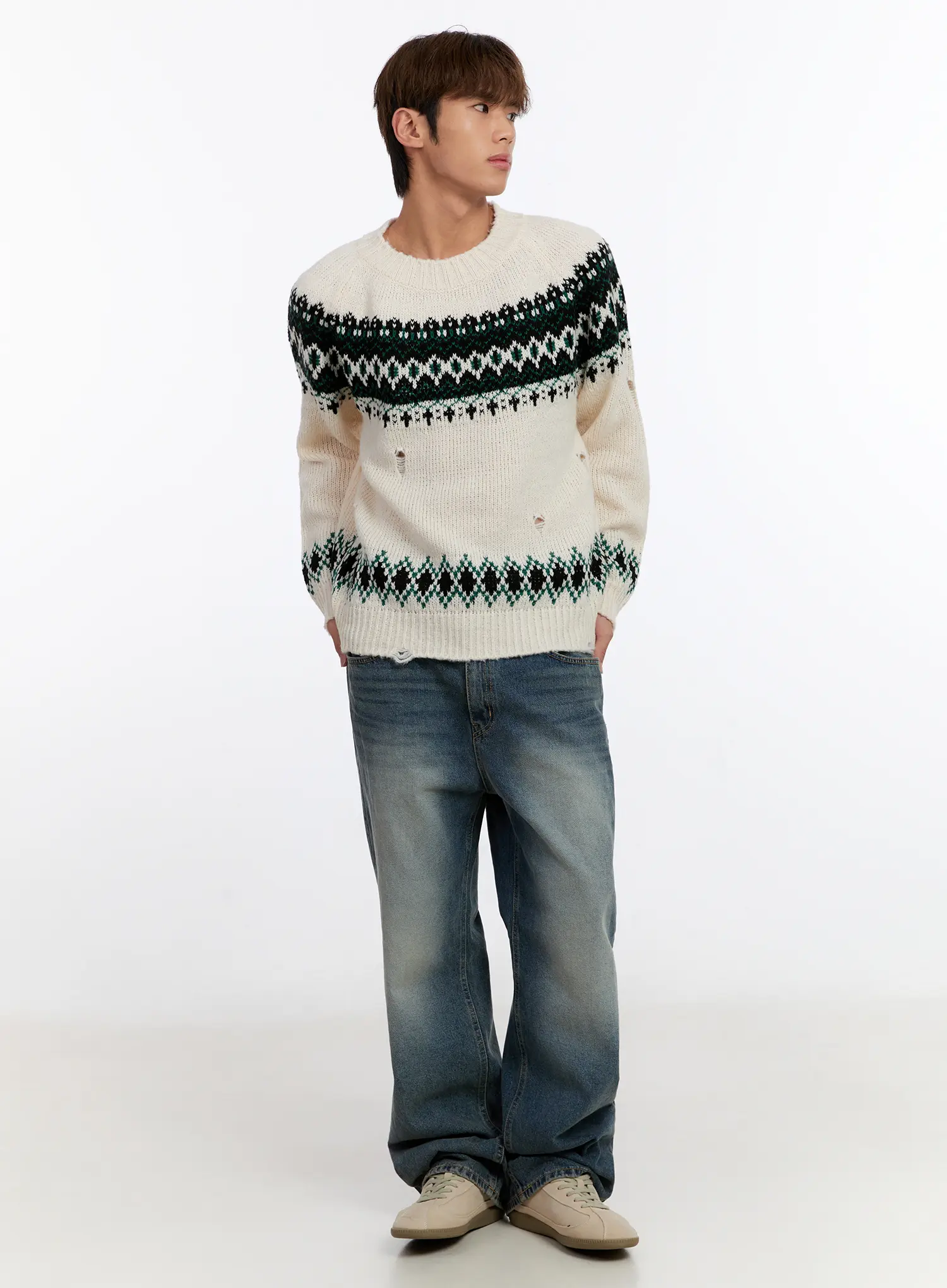 Men's Loose-Fit Straight Jeans IN528 - Image 7