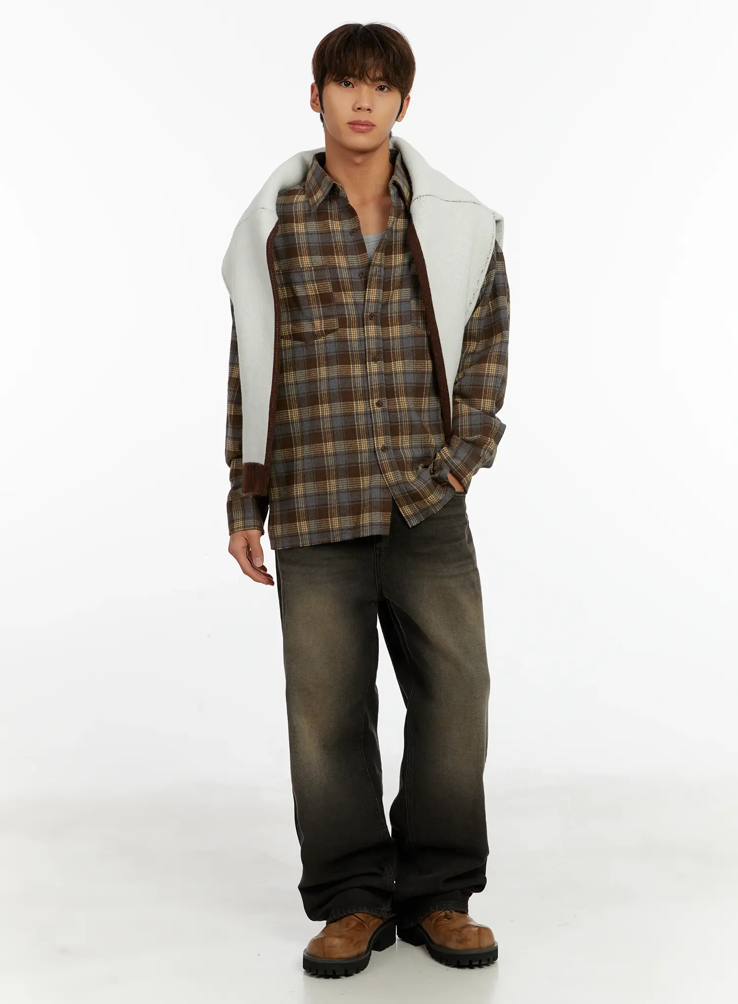 Men's Loose Fit Wide Jeans ID523 - Image 2