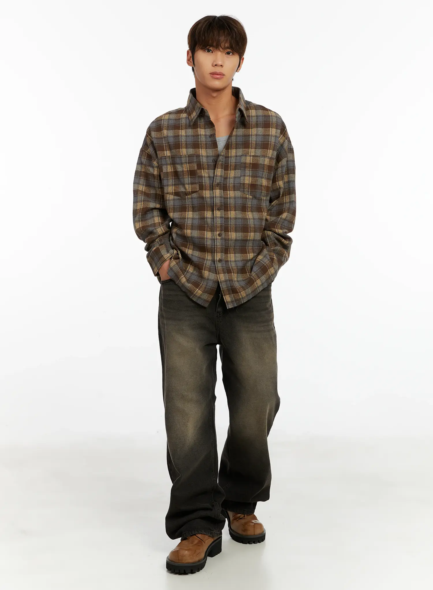 Men's Loose Fit Wide Jeans ID523 - Image 7