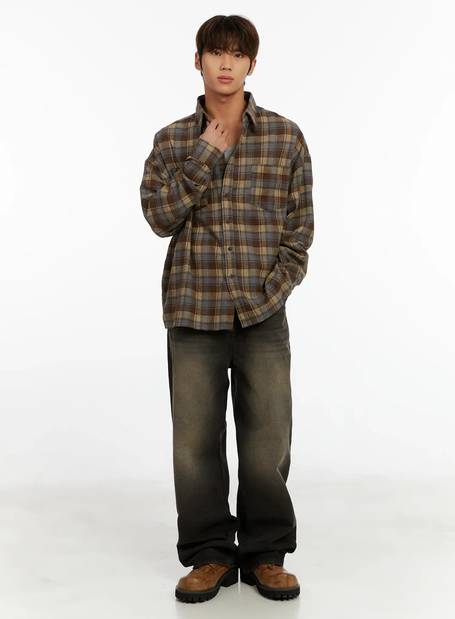 Men's Loose Fit Wide Jeans ID523 - Image 8