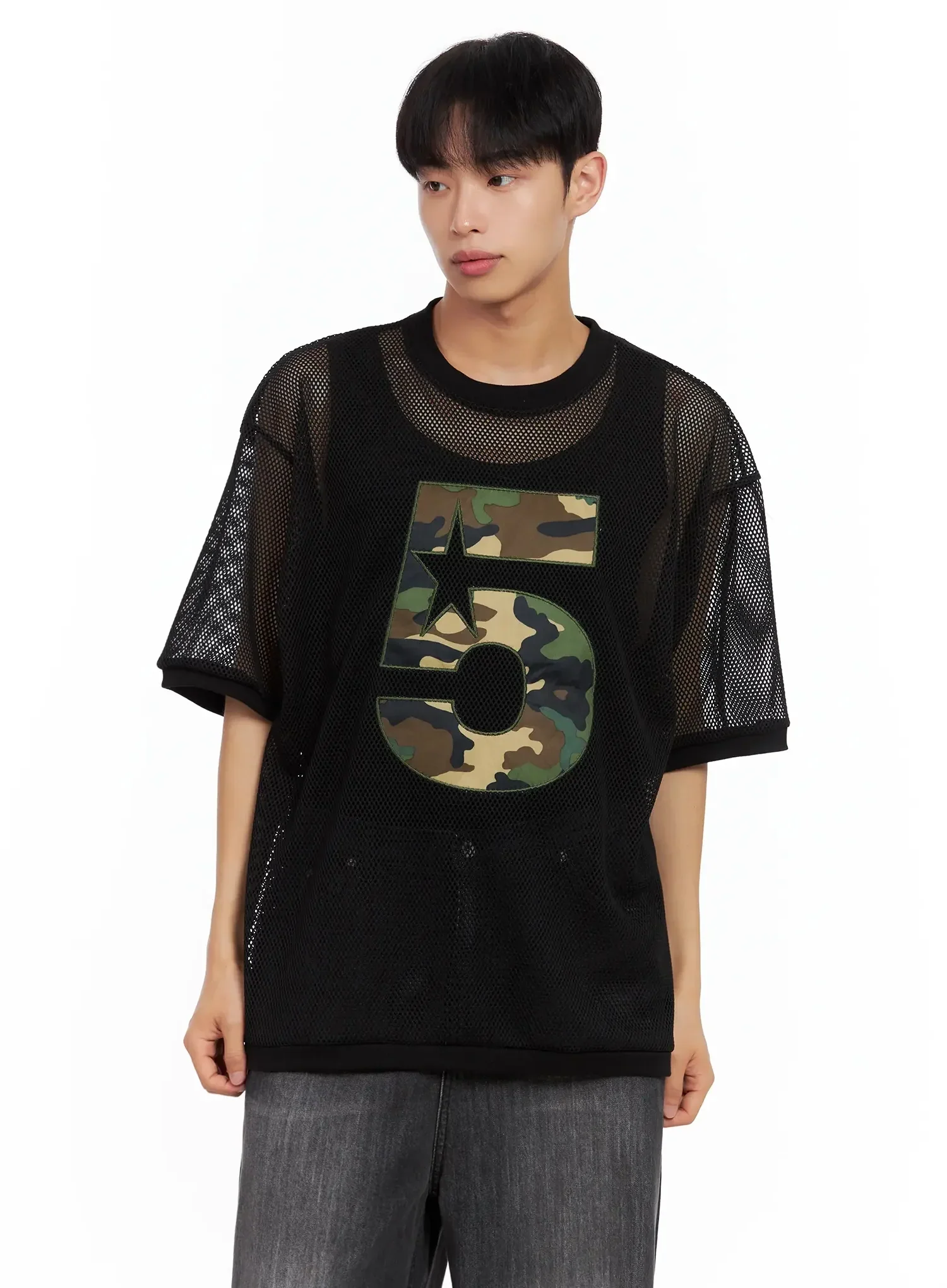 Men's Mesh Star Jersey Tee IL516 - Image 10