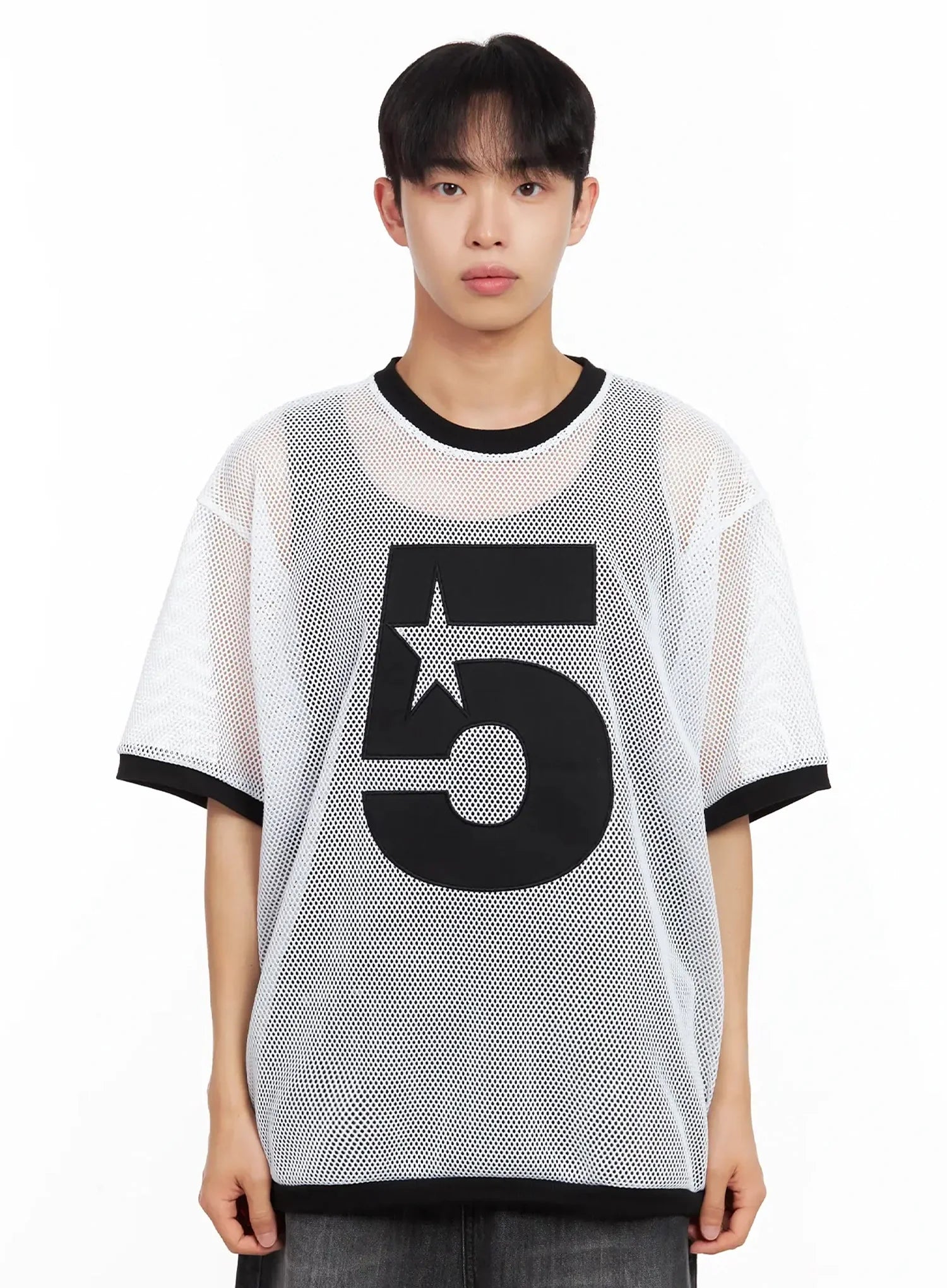 Men's Mesh Star Jersey Tee IL516 - Image 13