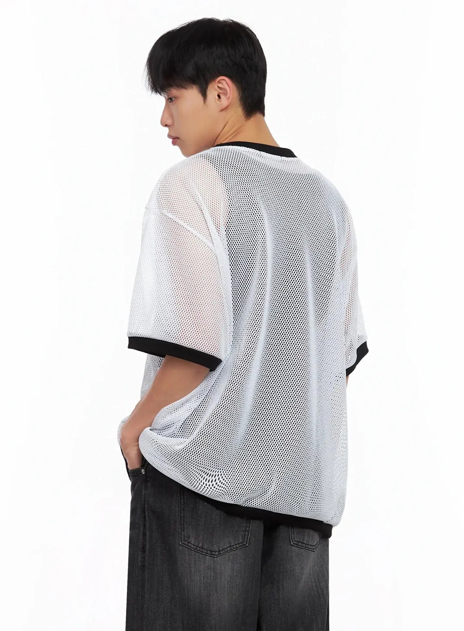Men's Mesh Star Jersey Tee IL516 - Image 9