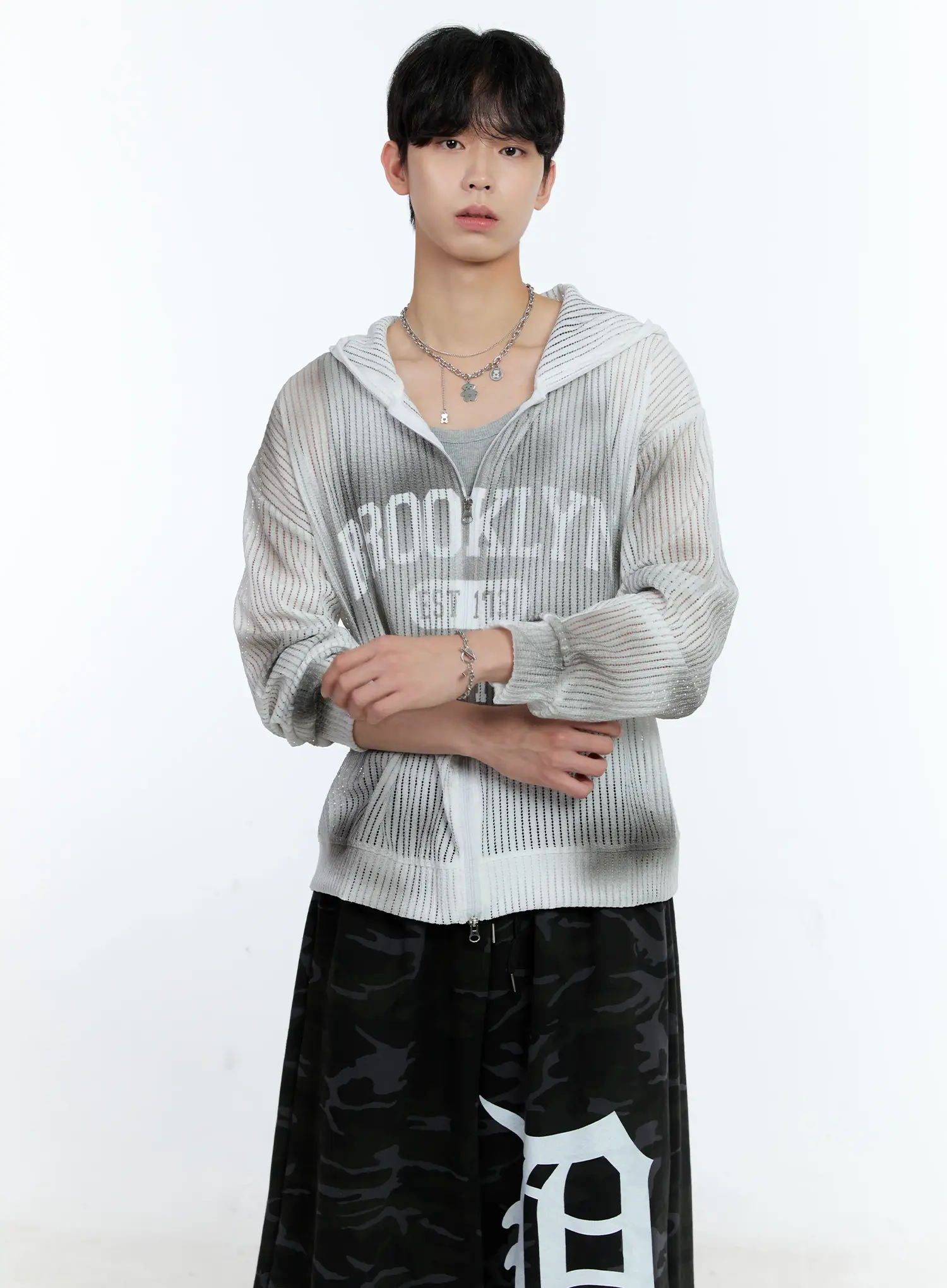Men's Mesh Zip-Up Jacket IG501 - Image 7
