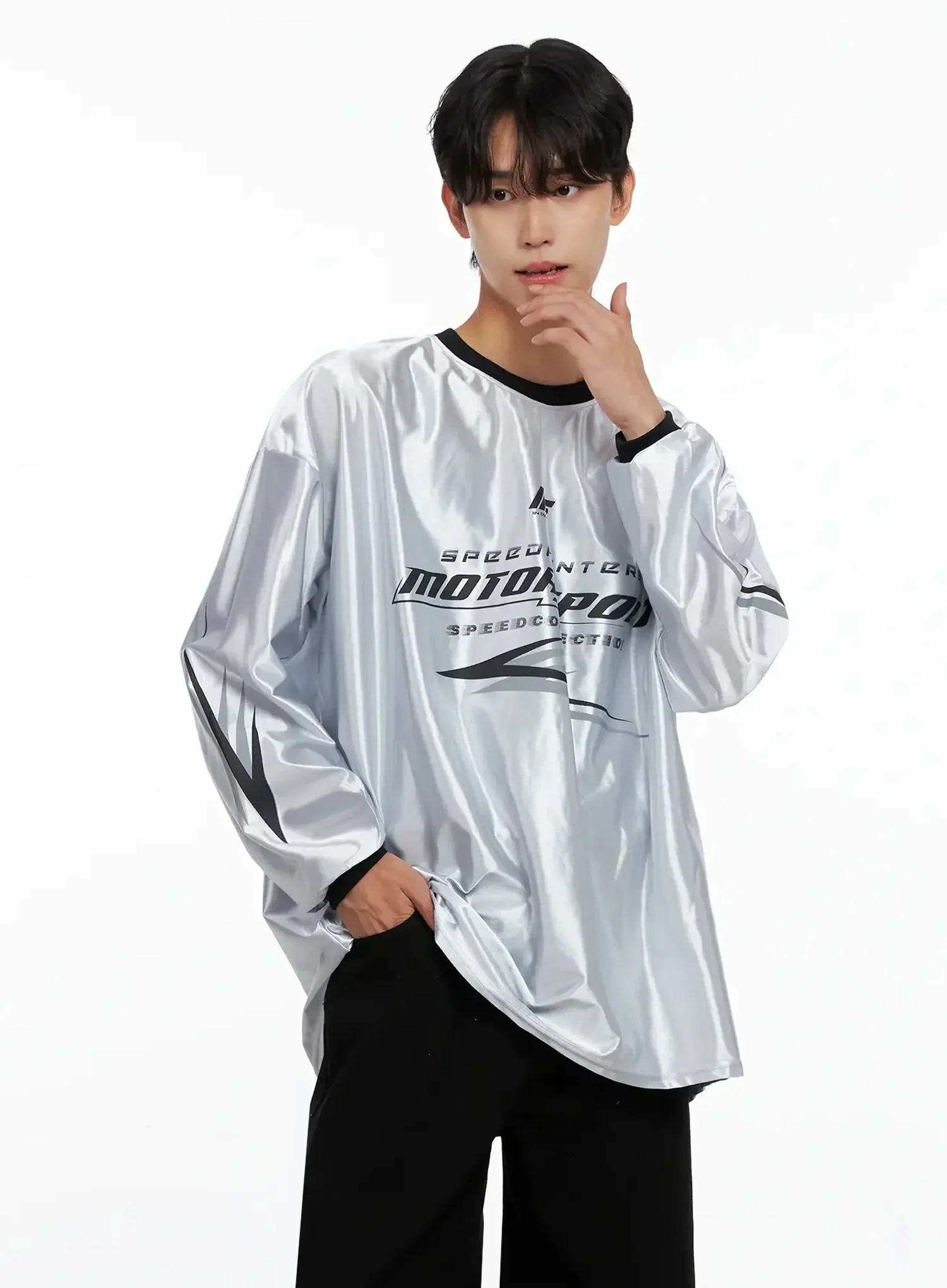 Men's Metallic Sporty Long Sleeve IO516 - Image 4