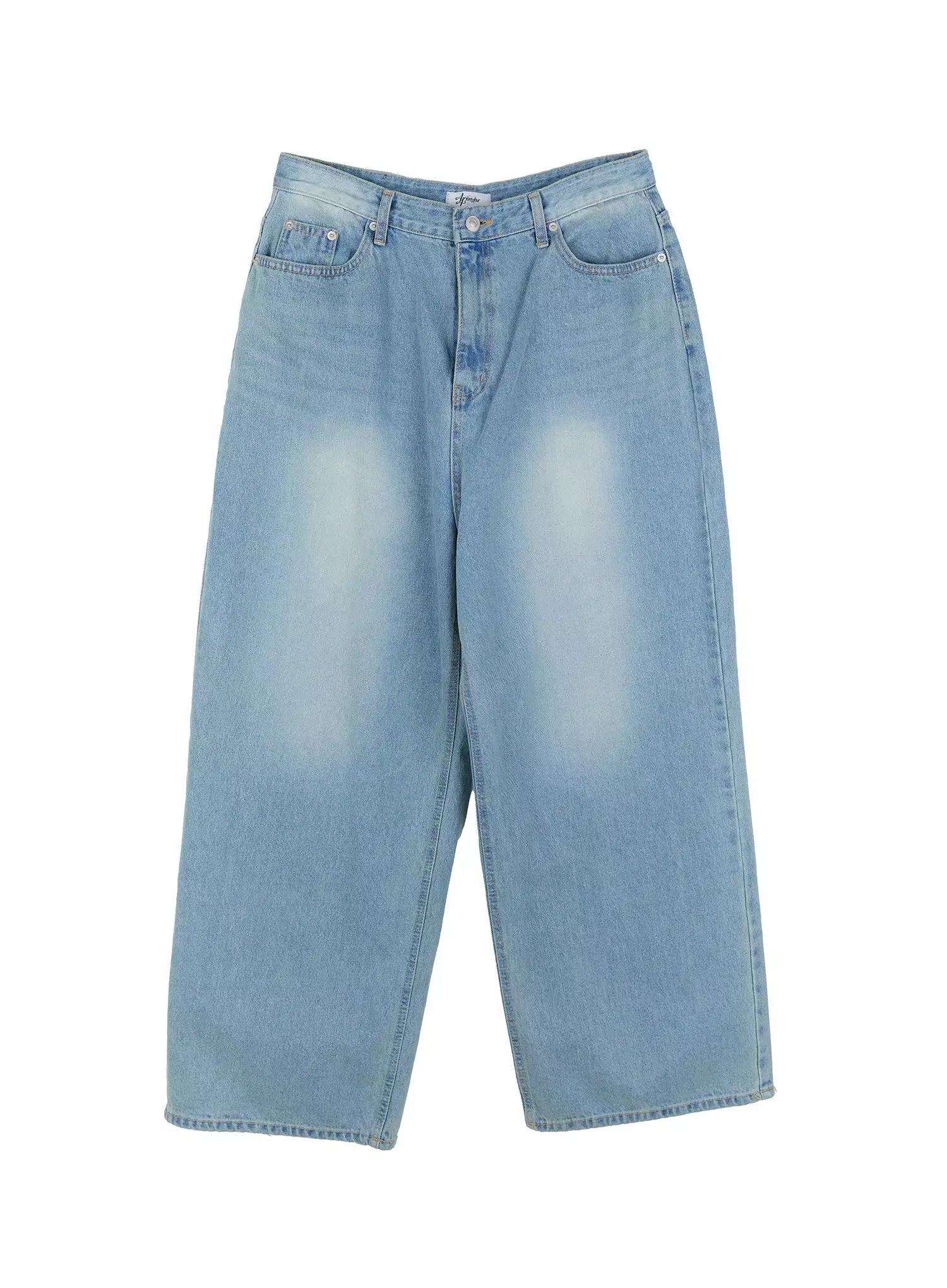 Men's Mid-Wash Baggy Jeans IG520 - Image 14