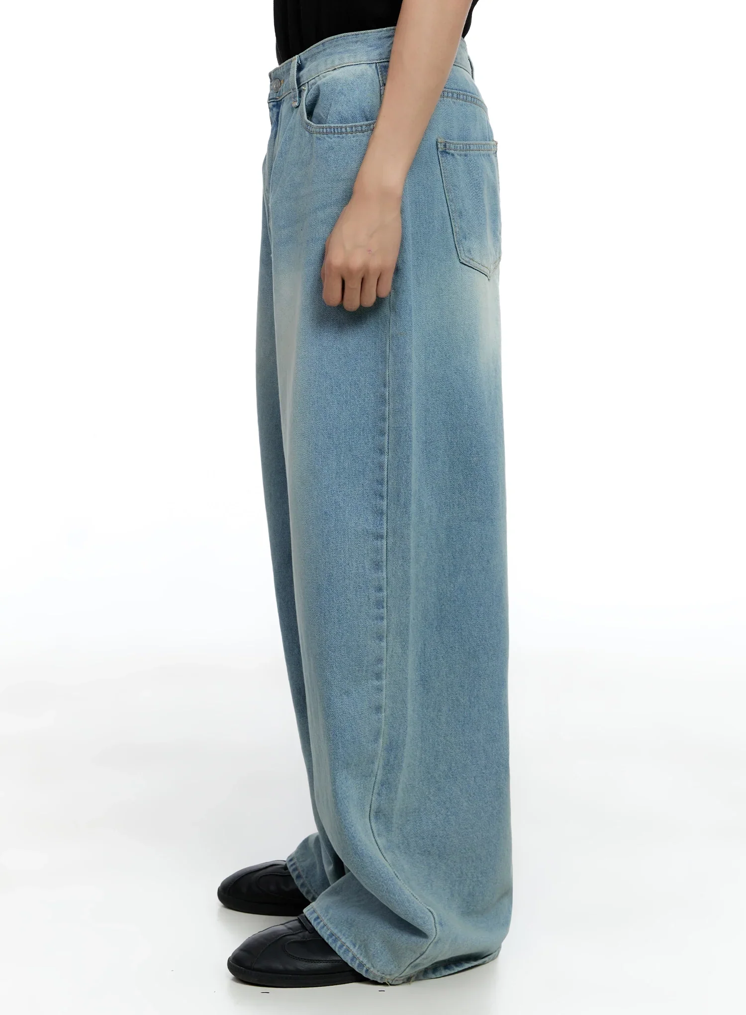 Men's Mid-Wash Baggy Jeans IG520 - Image 6