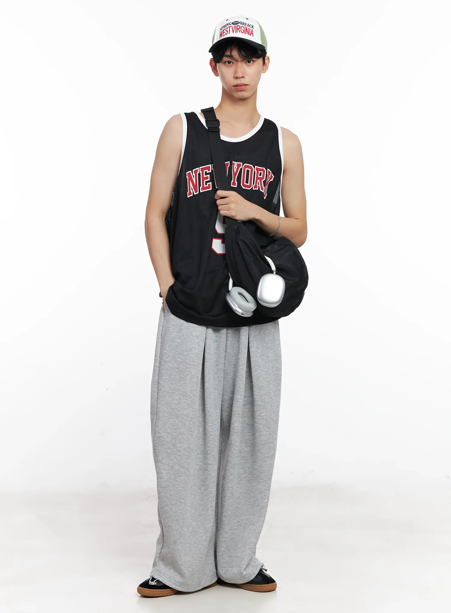 Men's "New York" Mesh Jersey Tank IL504 - Image 2
